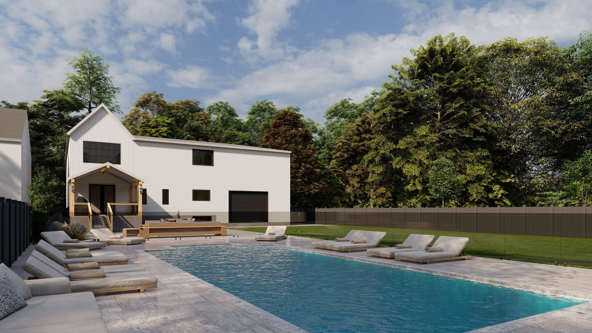 Garden Landscape 3D Model - SketchUp and Lumion Scene 3D model 3D model_1