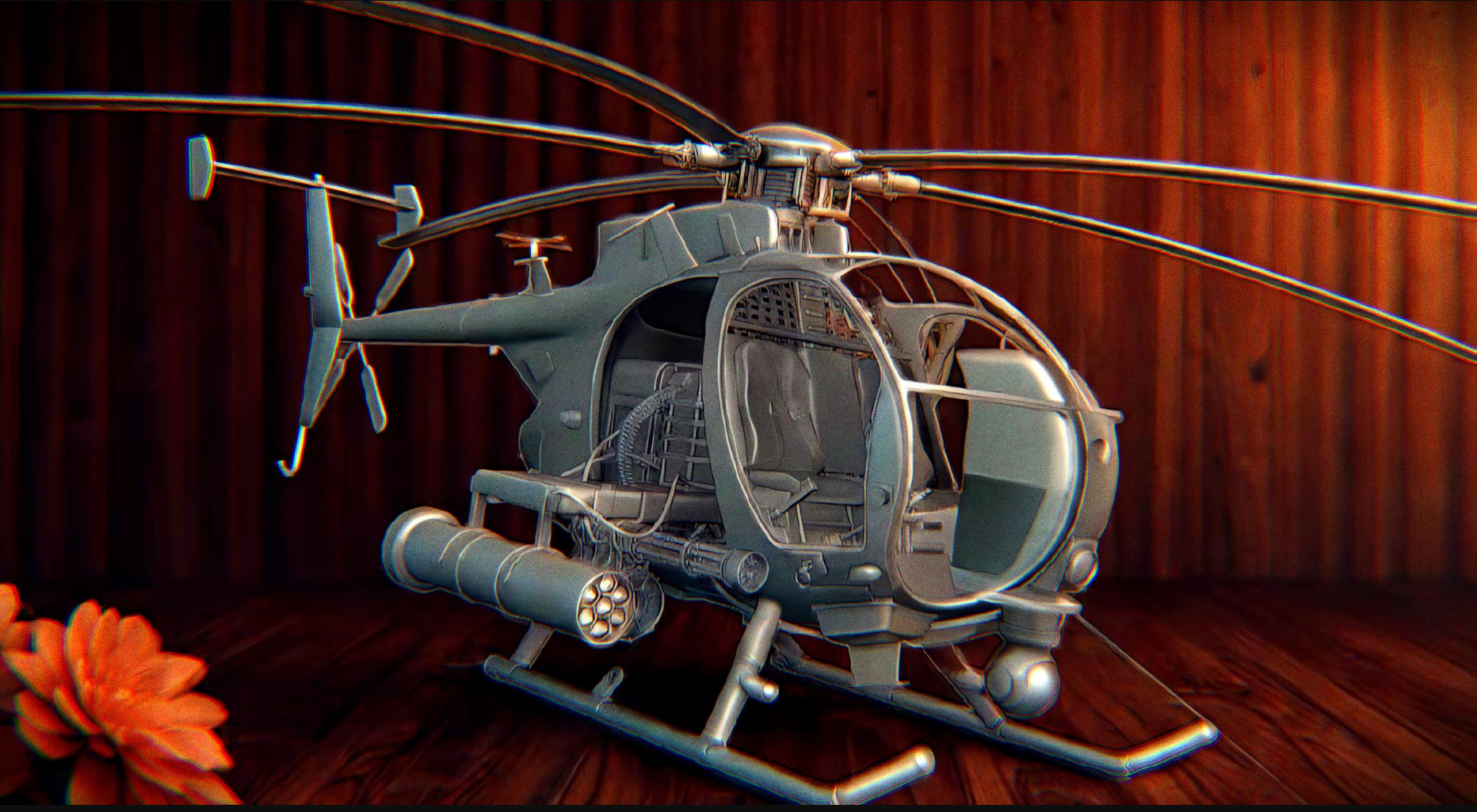 Military Precision Ultimate Attack Helicopter Model 3D print model_2