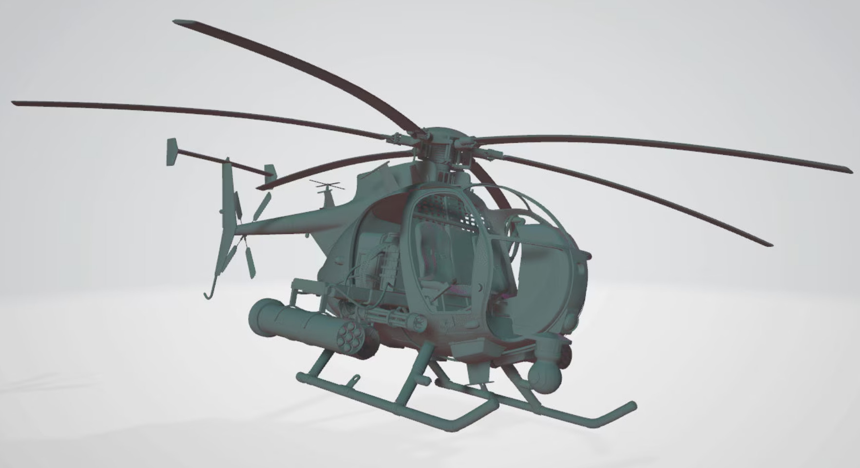 Military Precision Ultimate Attack Helicopter Model 3D print model_6