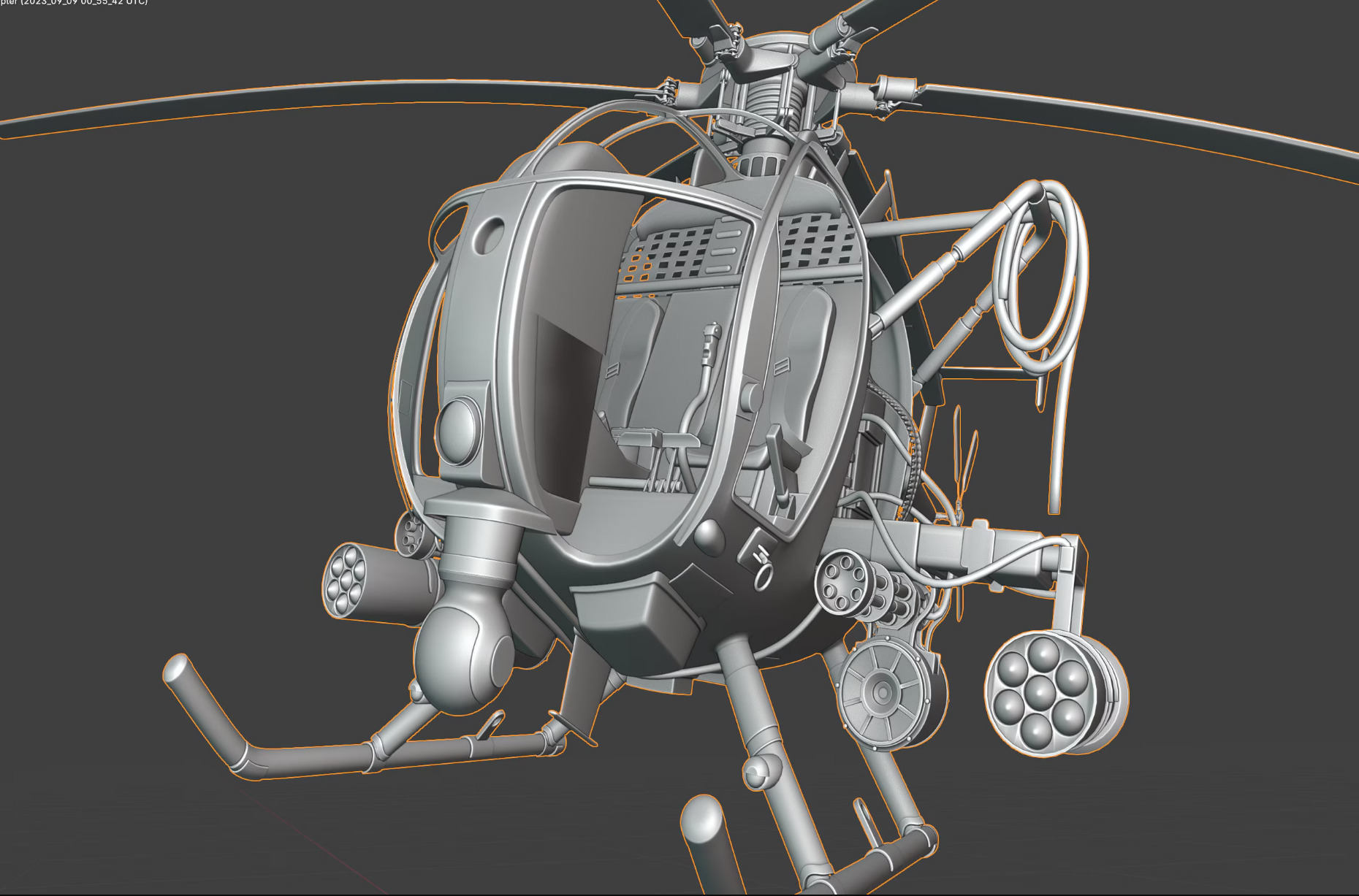 Military Precision Ultimate Attack Helicopter Model 3D print model_4