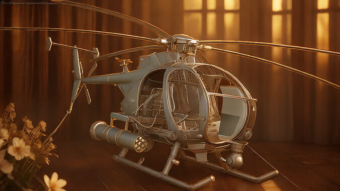 Military Precision Ultimate Attack Helicopter Model 3D print model