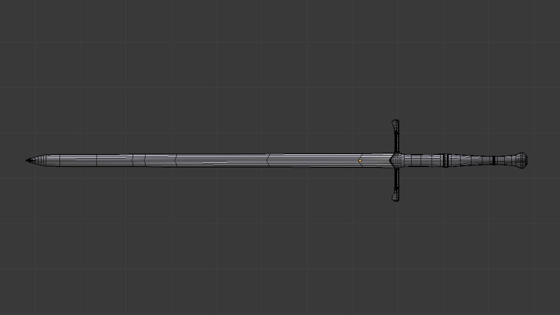 Long Sword - Game Ready Low-poly 3D model_5