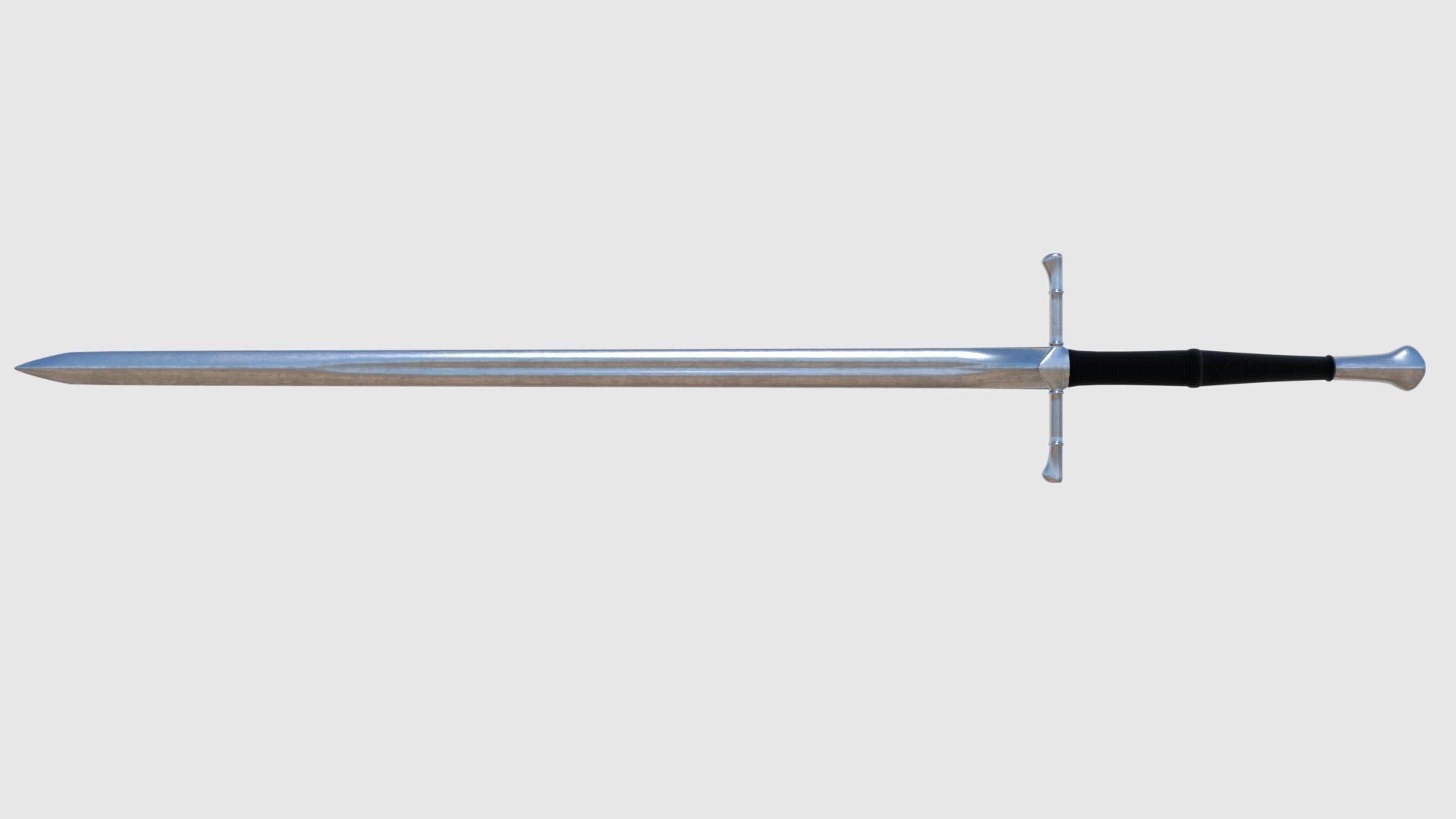 Long Sword - Game Ready Low-poly 3D model_0