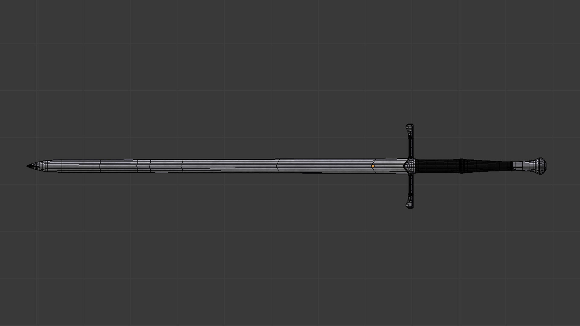 Long Sword - Game Ready Low-poly 3D model_6
