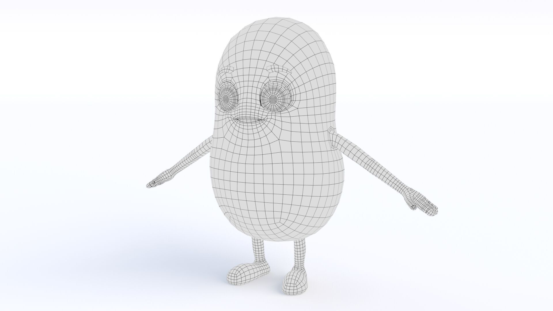 Cartoon Potato Low-poly 3D model_14