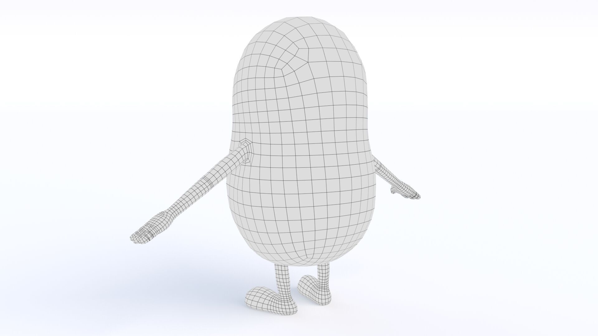 Cartoon Potato Low-poly 3D model_17