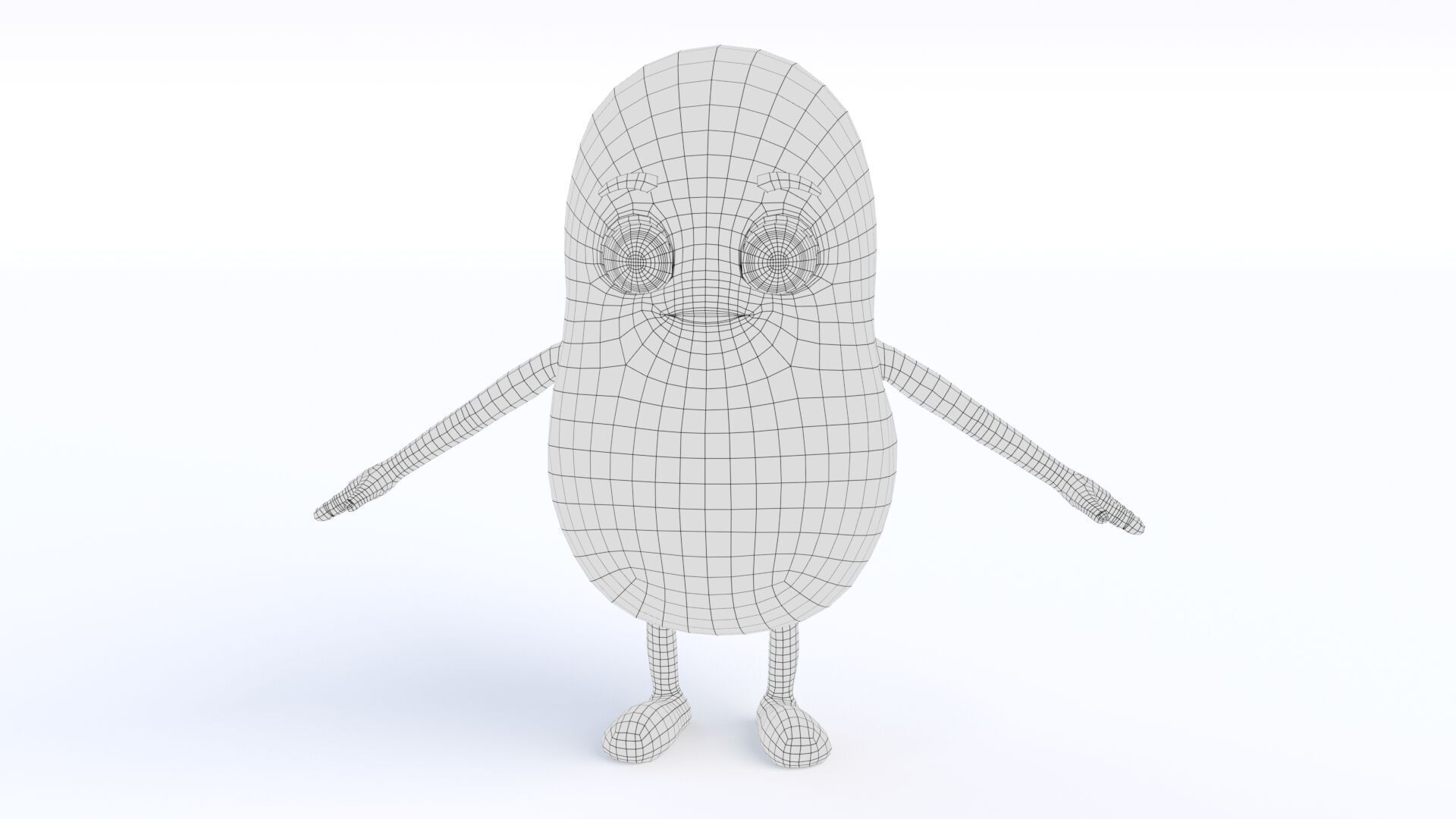 Cartoon Potato Low-poly 3D model_13