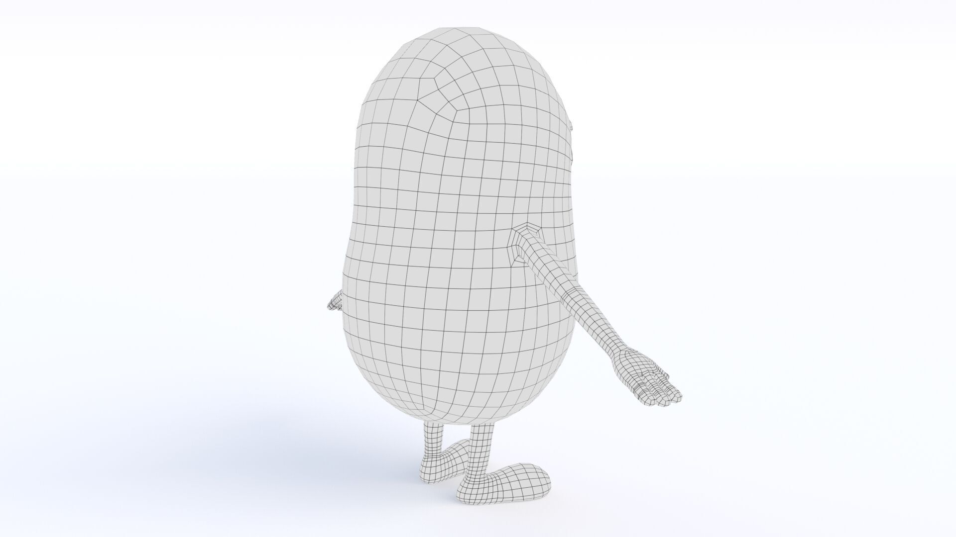 Cartoon Potato Low-poly 3D model_19