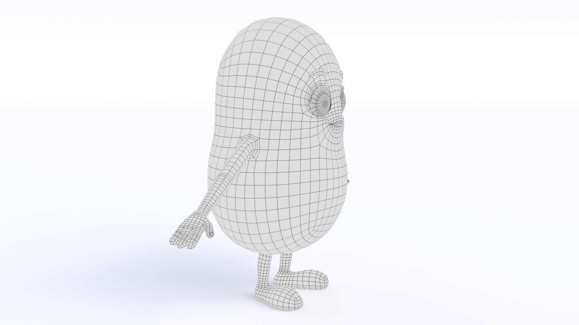 Cartoon Potato Low-poly 3D model_20