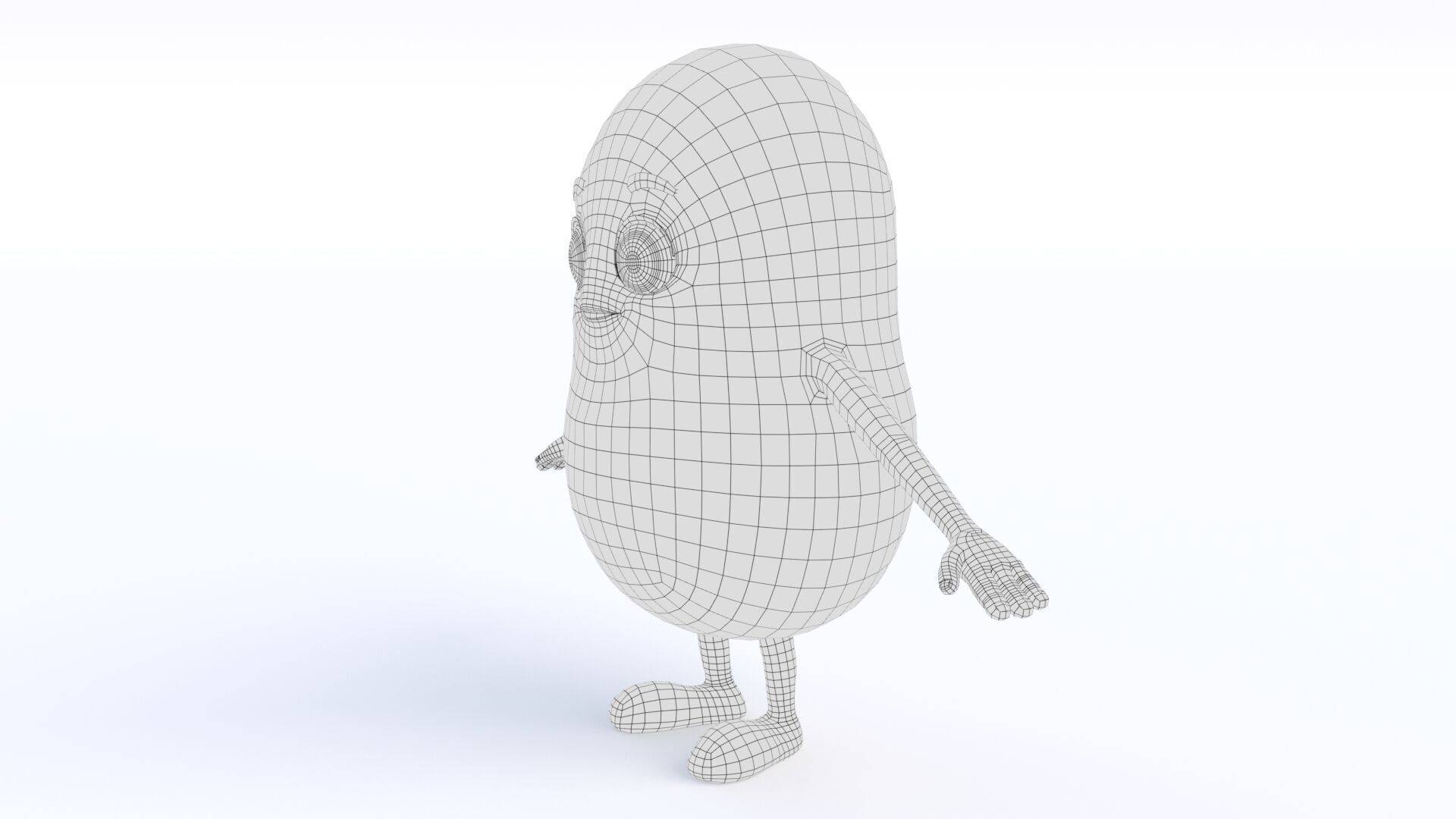 Cartoon Potato Low-poly 3D model_15