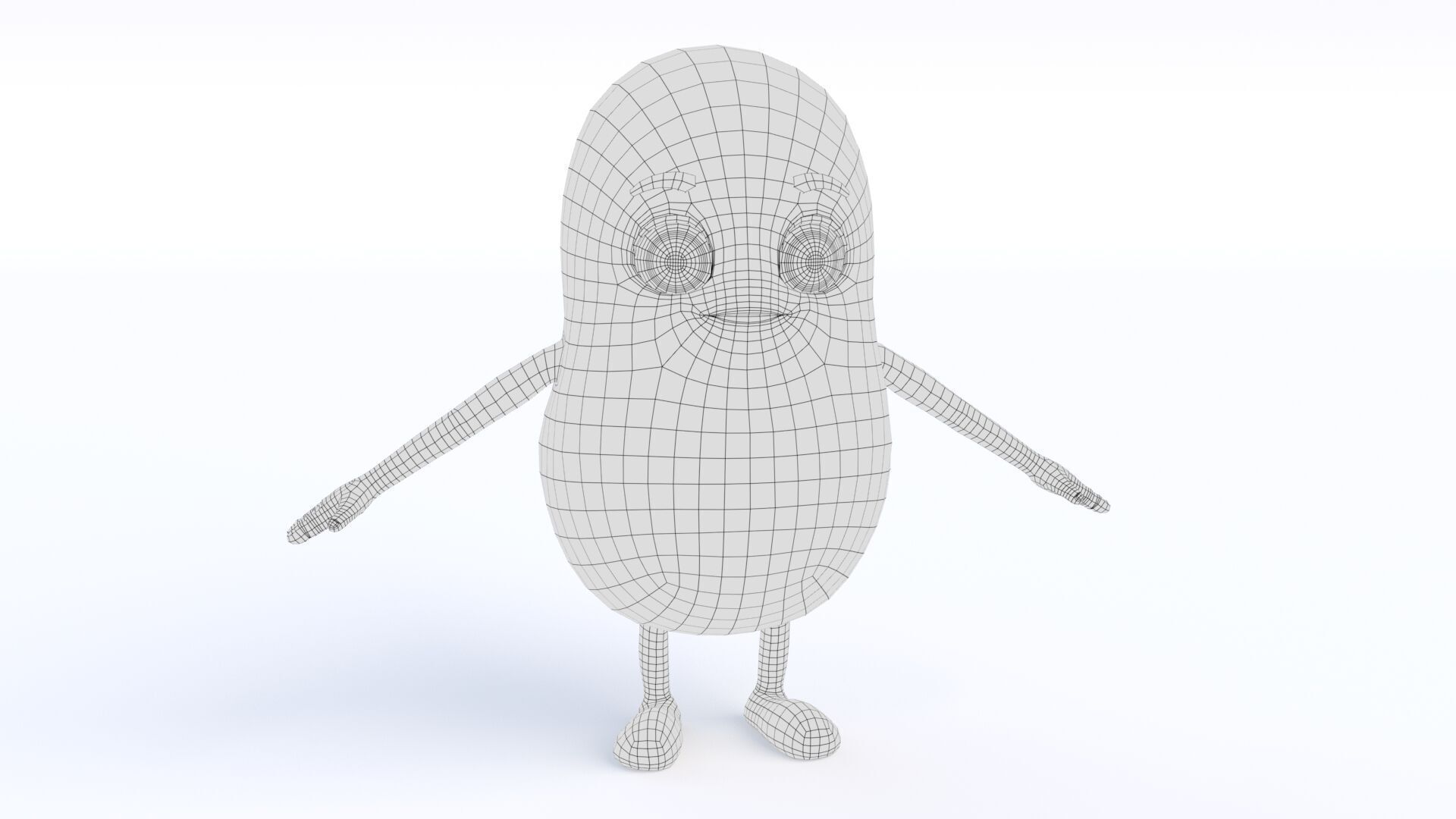 Cartoon Potato Low-poly 3D model_22