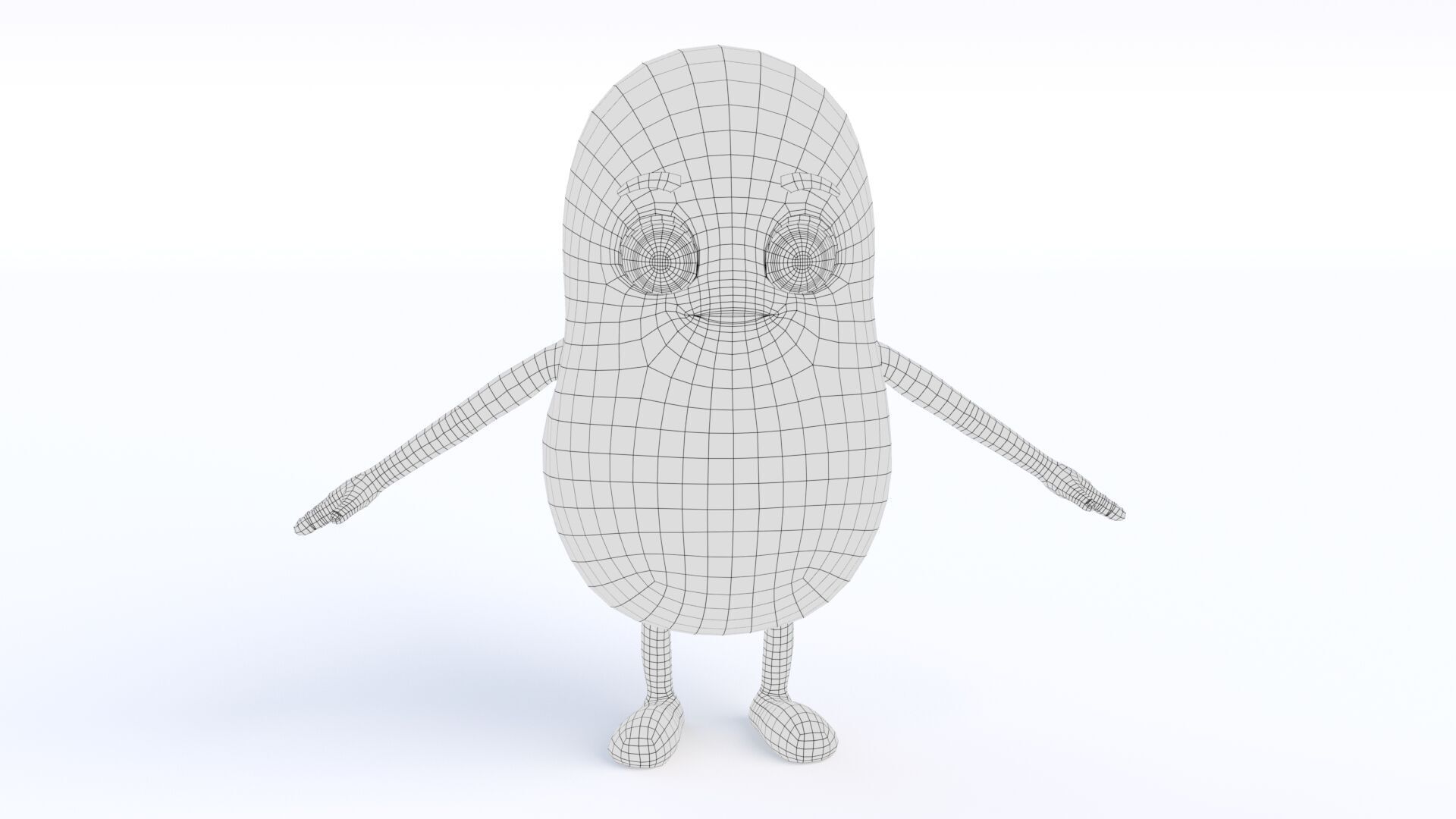 Cartoon Potato Low-poly 3D model_23