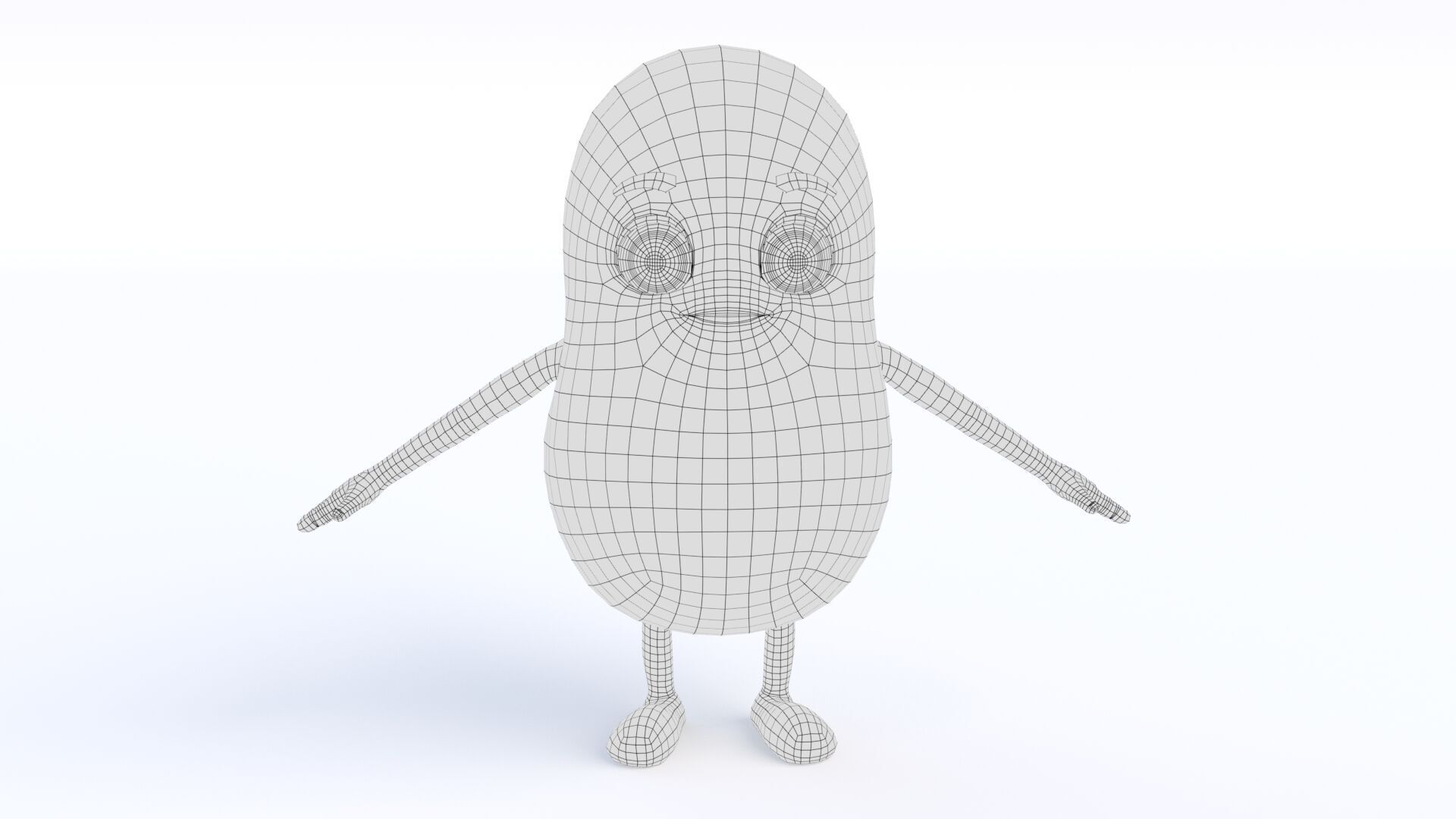 Cartoon Potato Low-poly 3D model_12