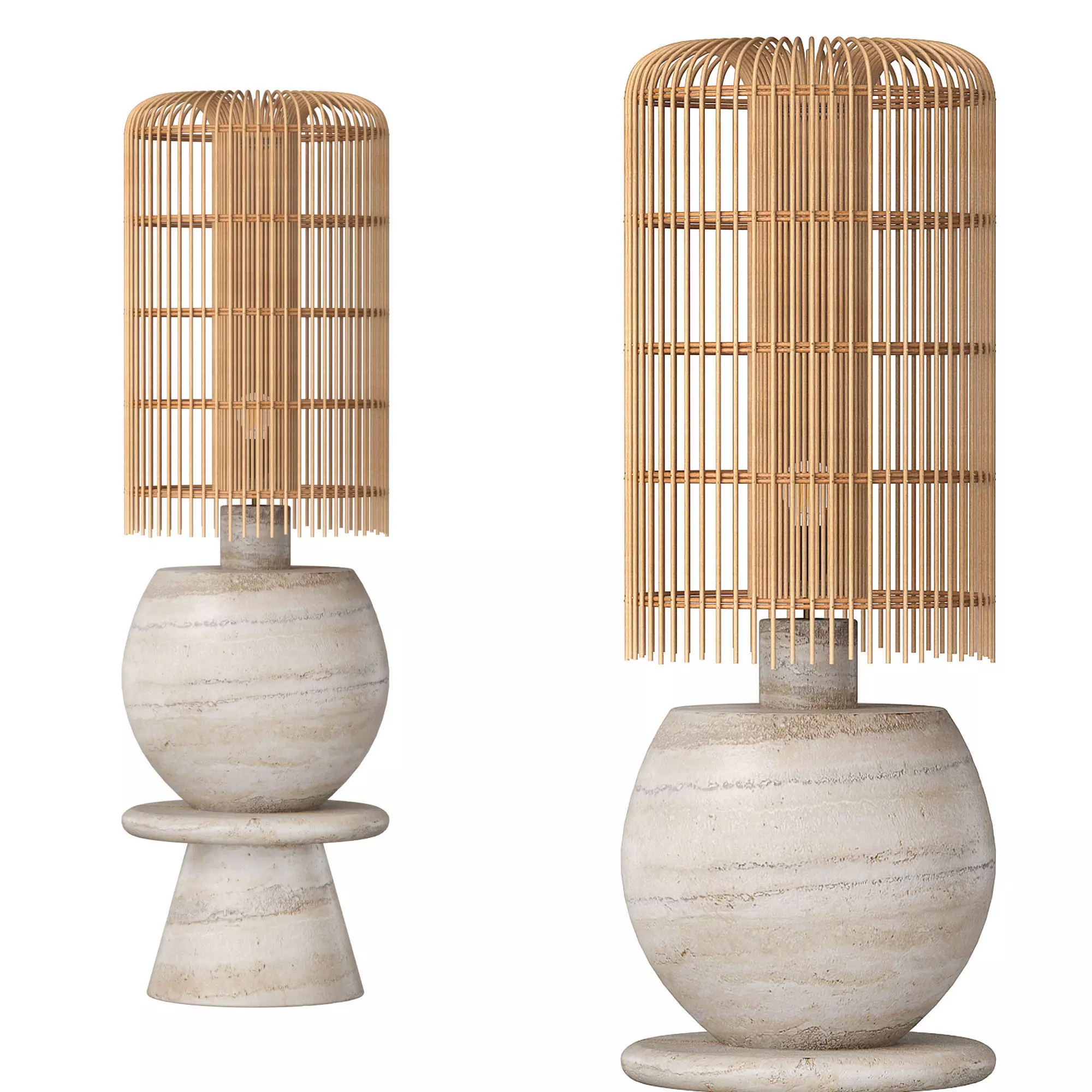 Kos Travertine Lamp 3D model