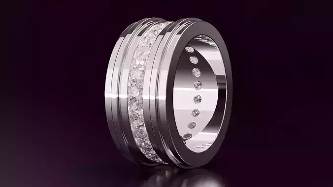 round cut eternity ring N19 54EU size