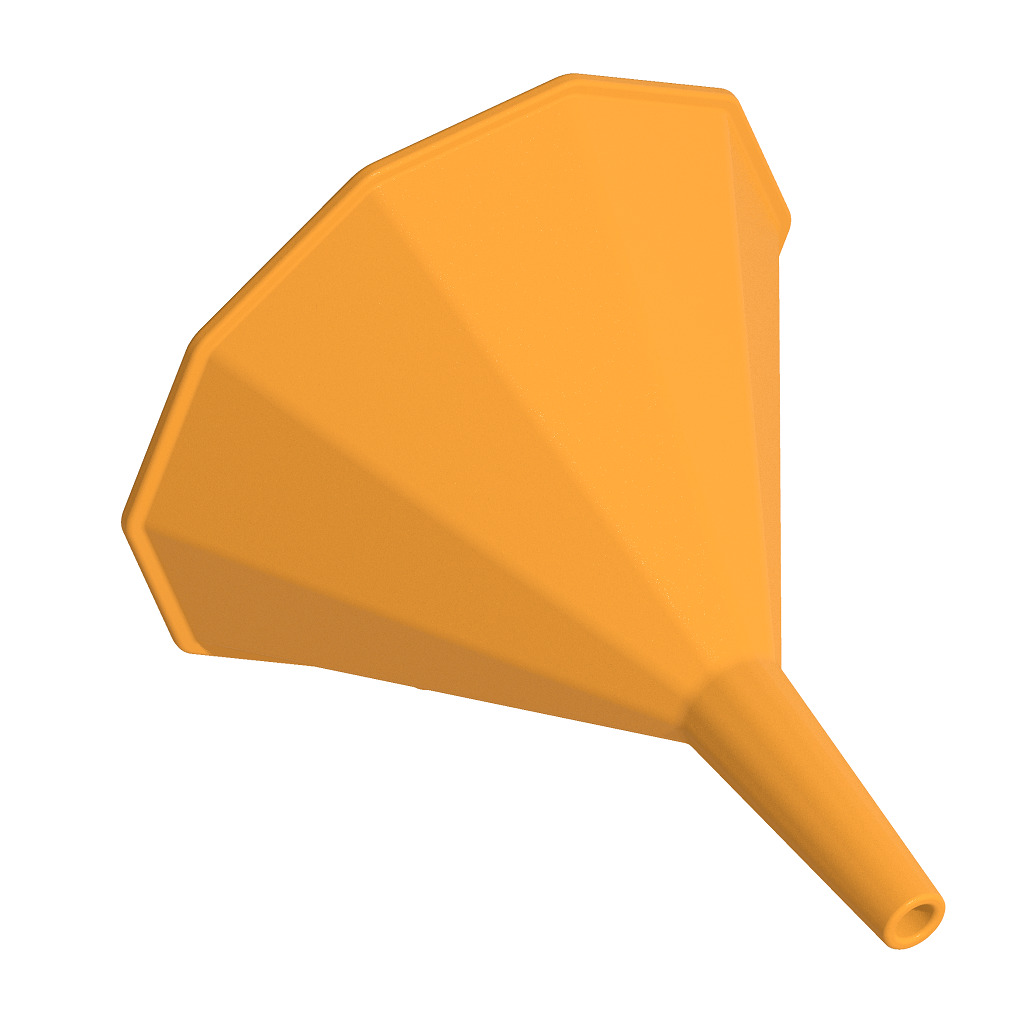 Decagonal Funnel 3D print model_2