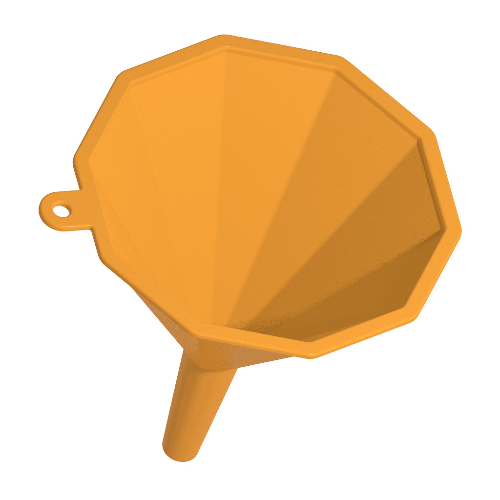 Decagonal Funnel 3D print model_1