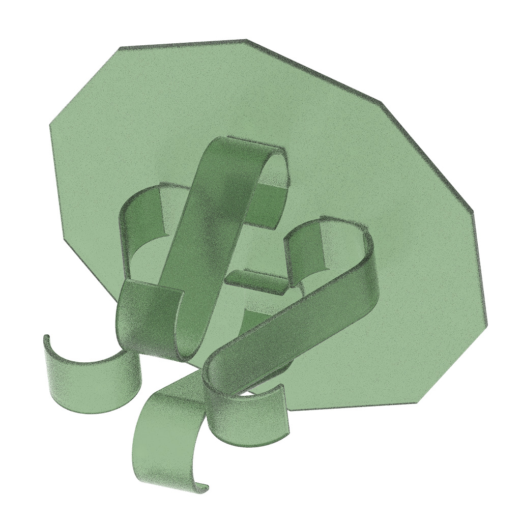 Premium Decagonal Table 3D print model_3