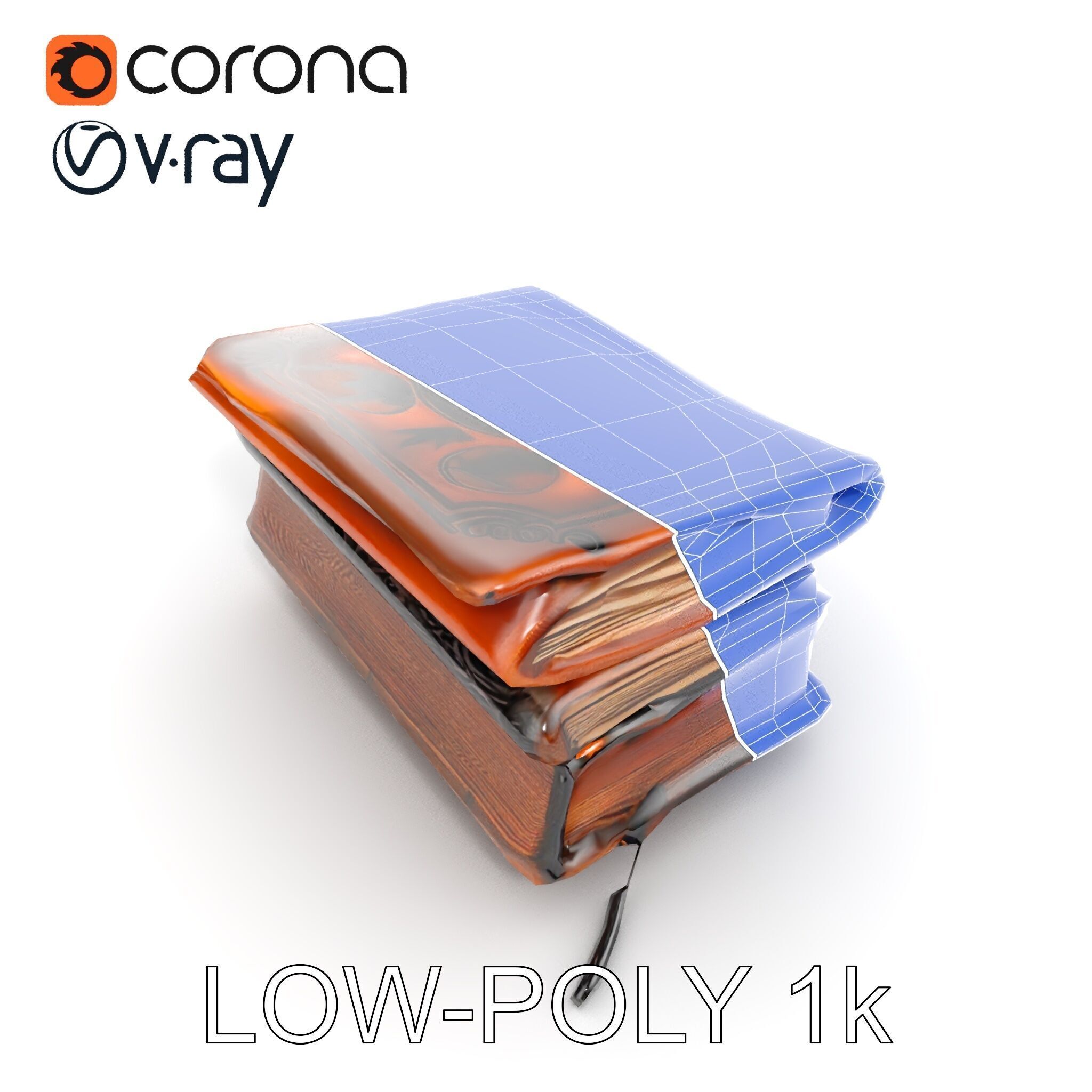 Ancient Spellbook D Model Pack Low-poly 3D model_21