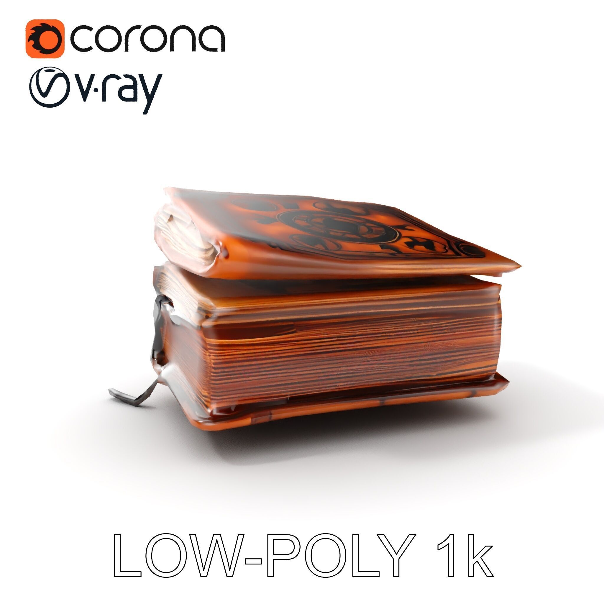 Ancient Spellbook D Model Pack Low-poly 3D model_16