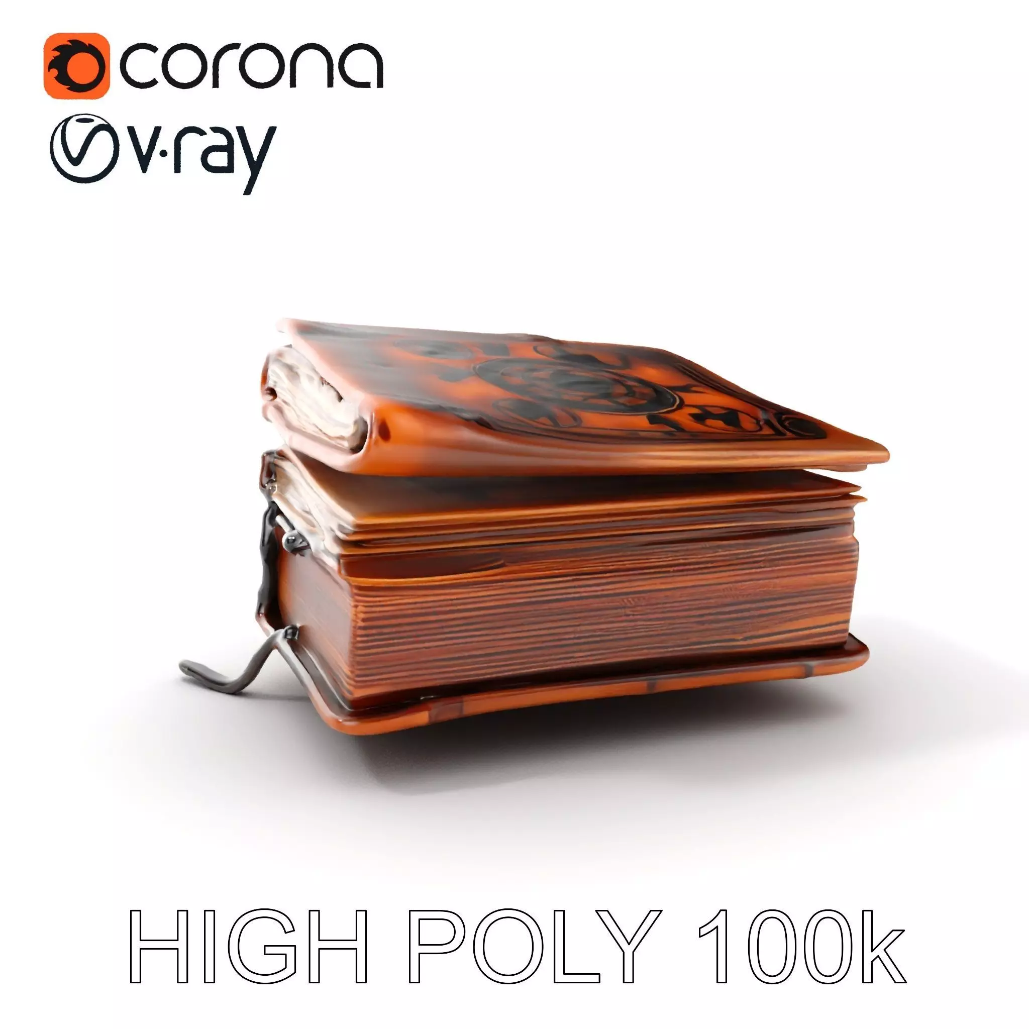 Ancient Spellbook D Model Pack Low-poly 3D model_0