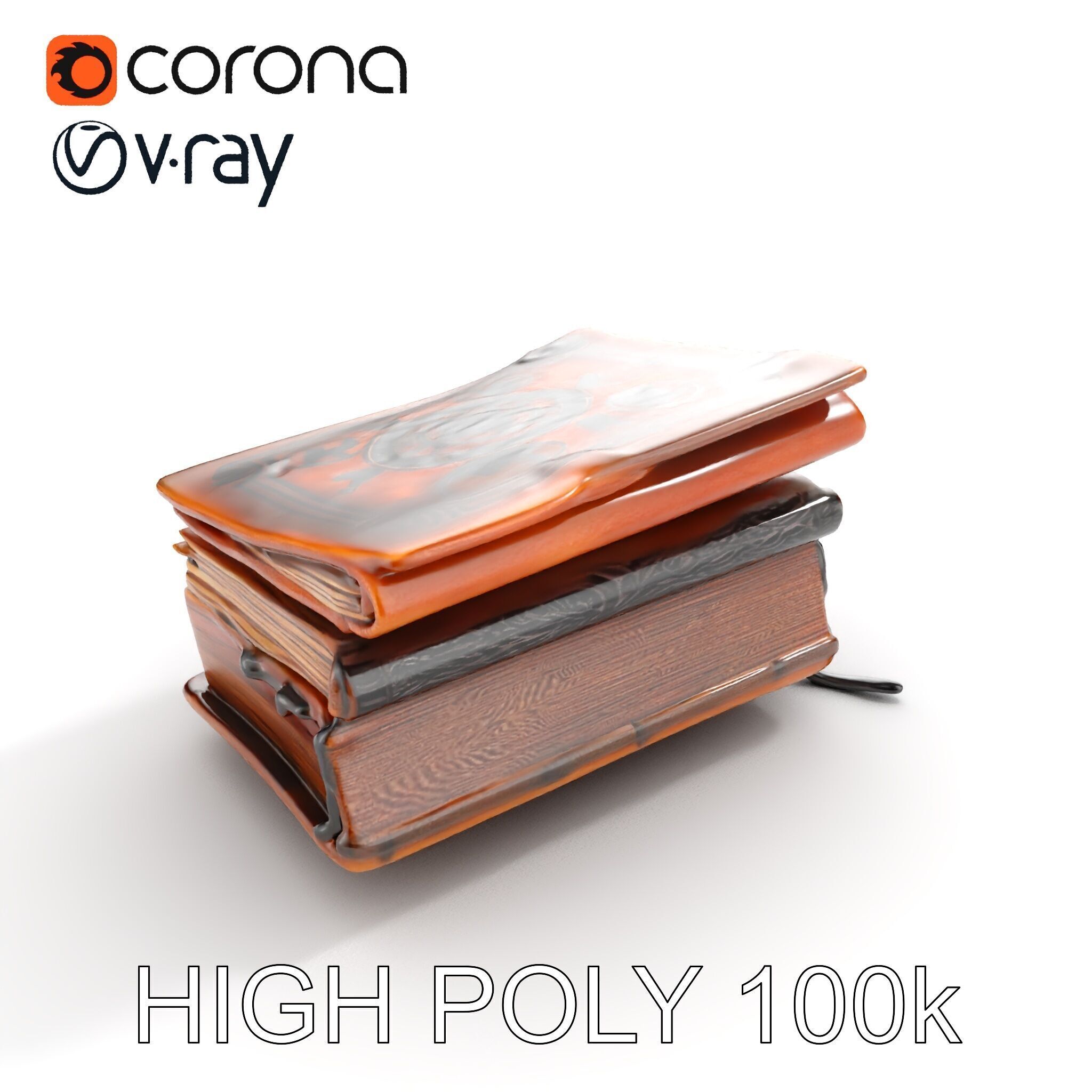 Ancient Spellbook D Model Pack Low-poly 3D model_27