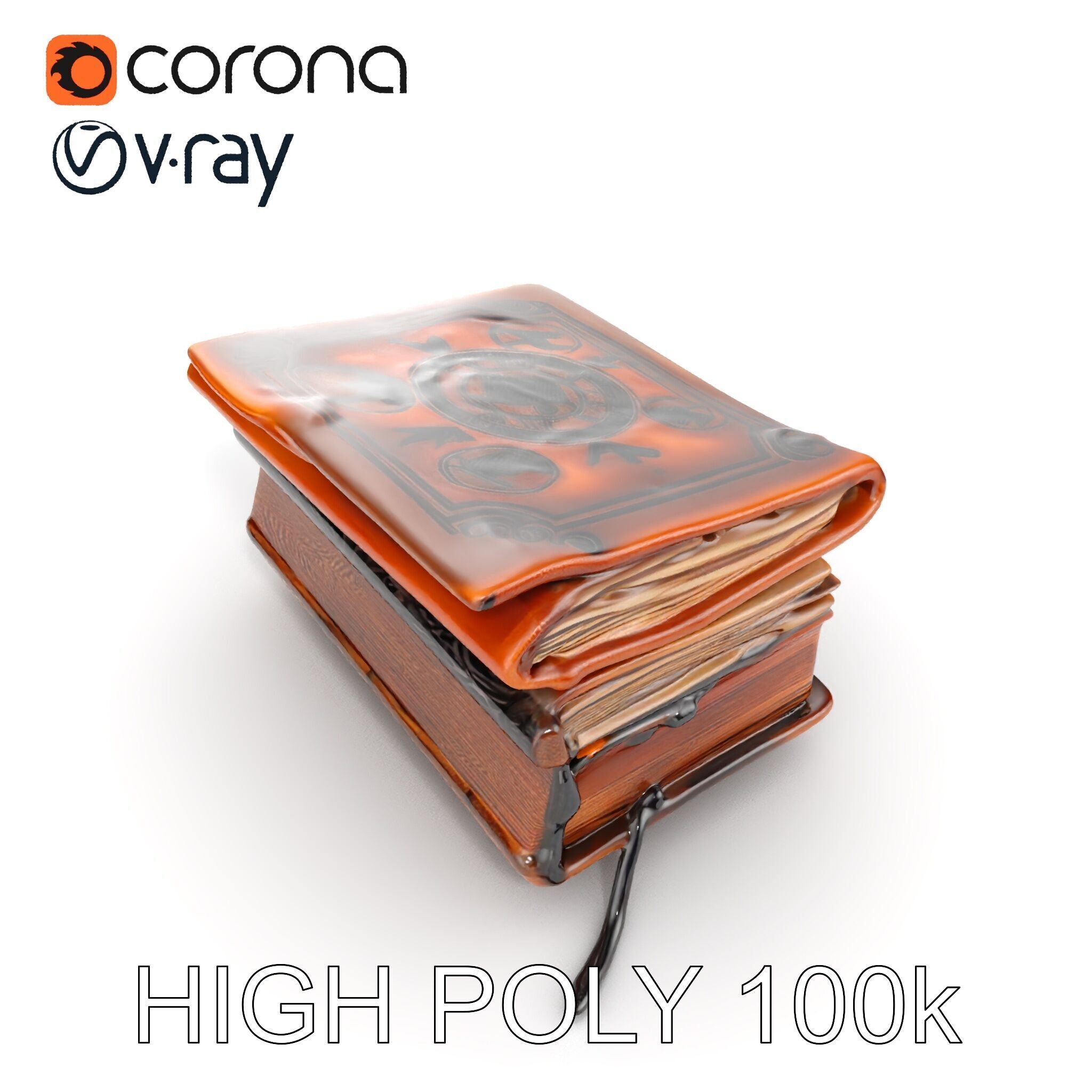 Ancient Spellbook D Model Pack Low-poly 3D model_11