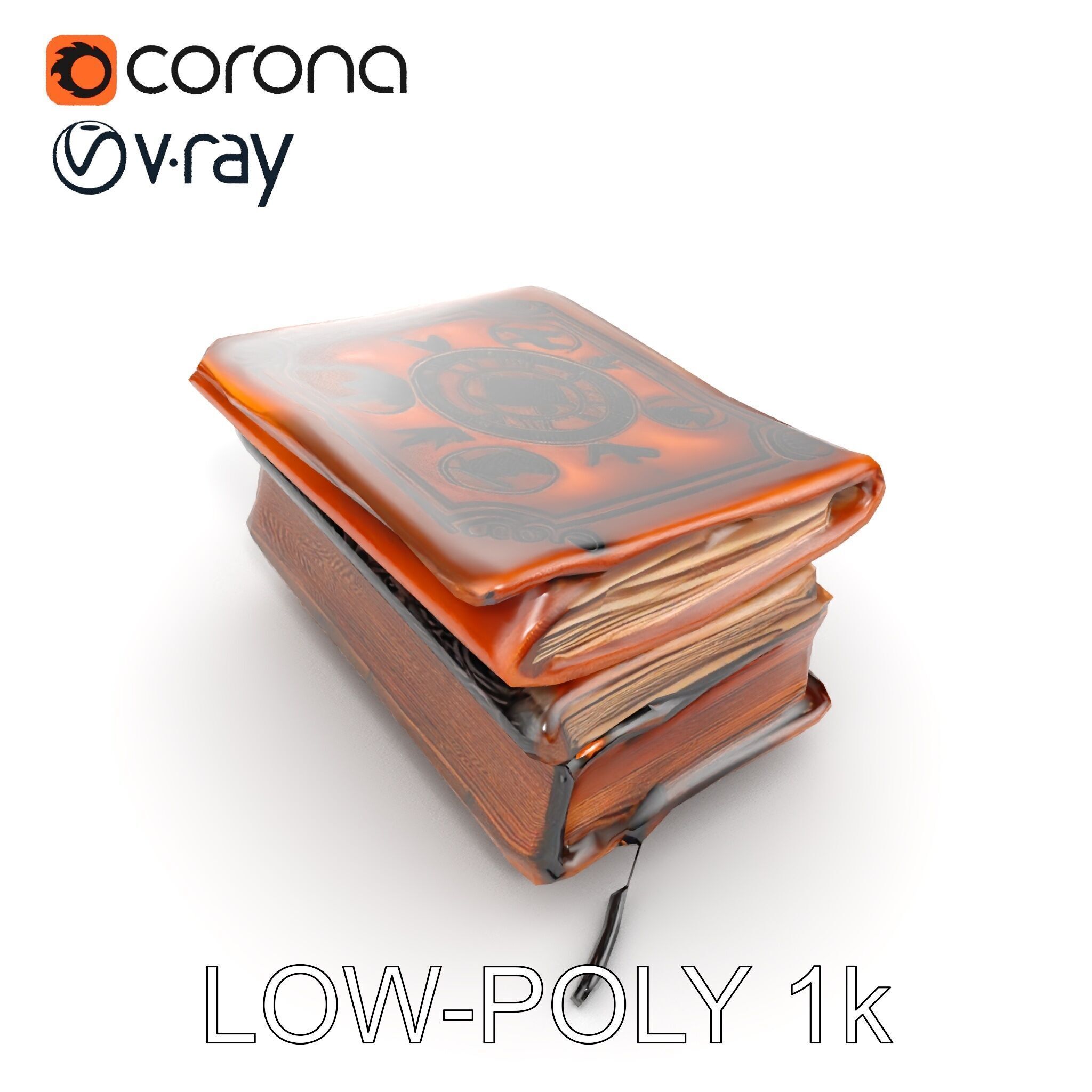 Ancient Spellbook D Model Pack Low-poly 3D model_24