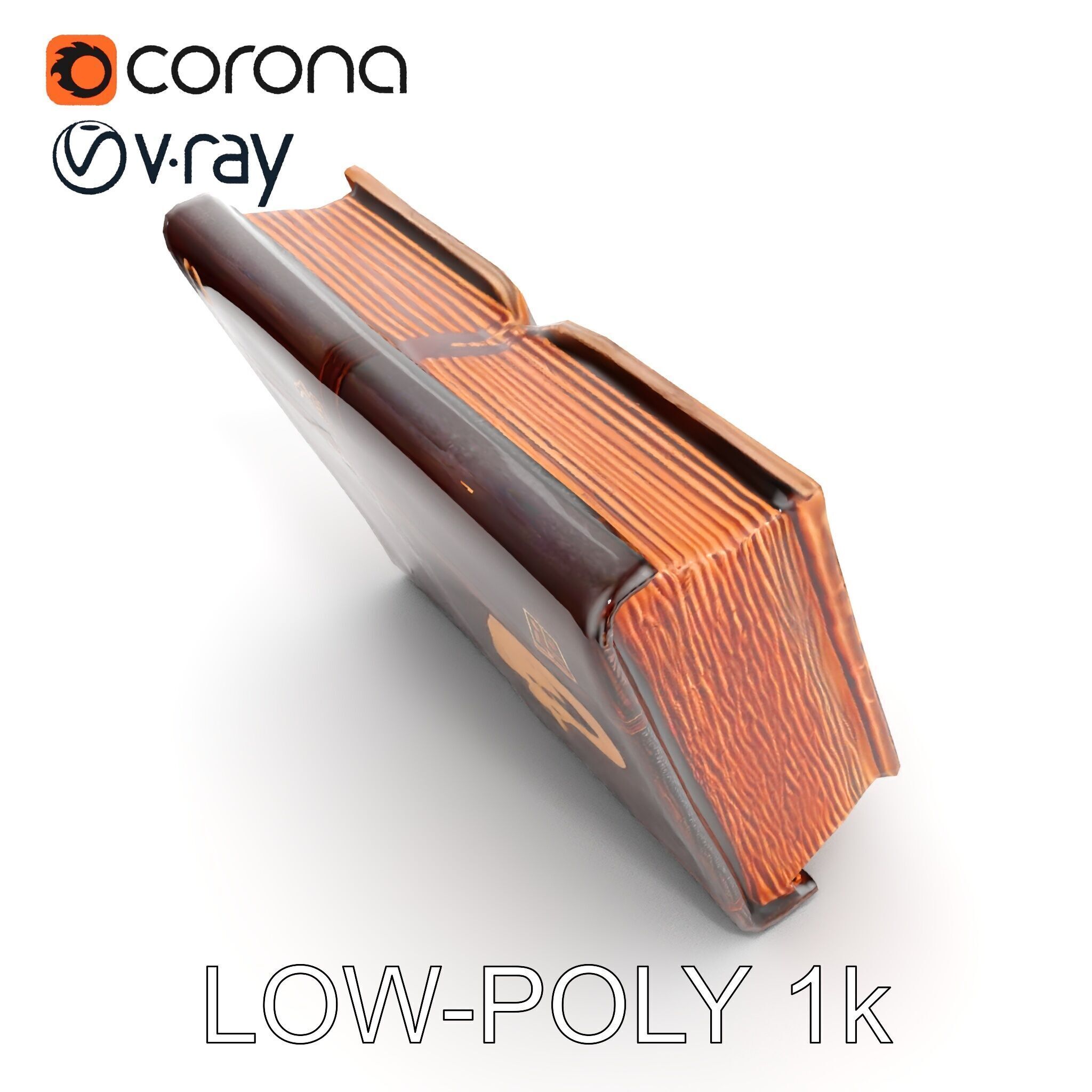 Ancient Grimoire D Model Pack Low-poly 3D model_26