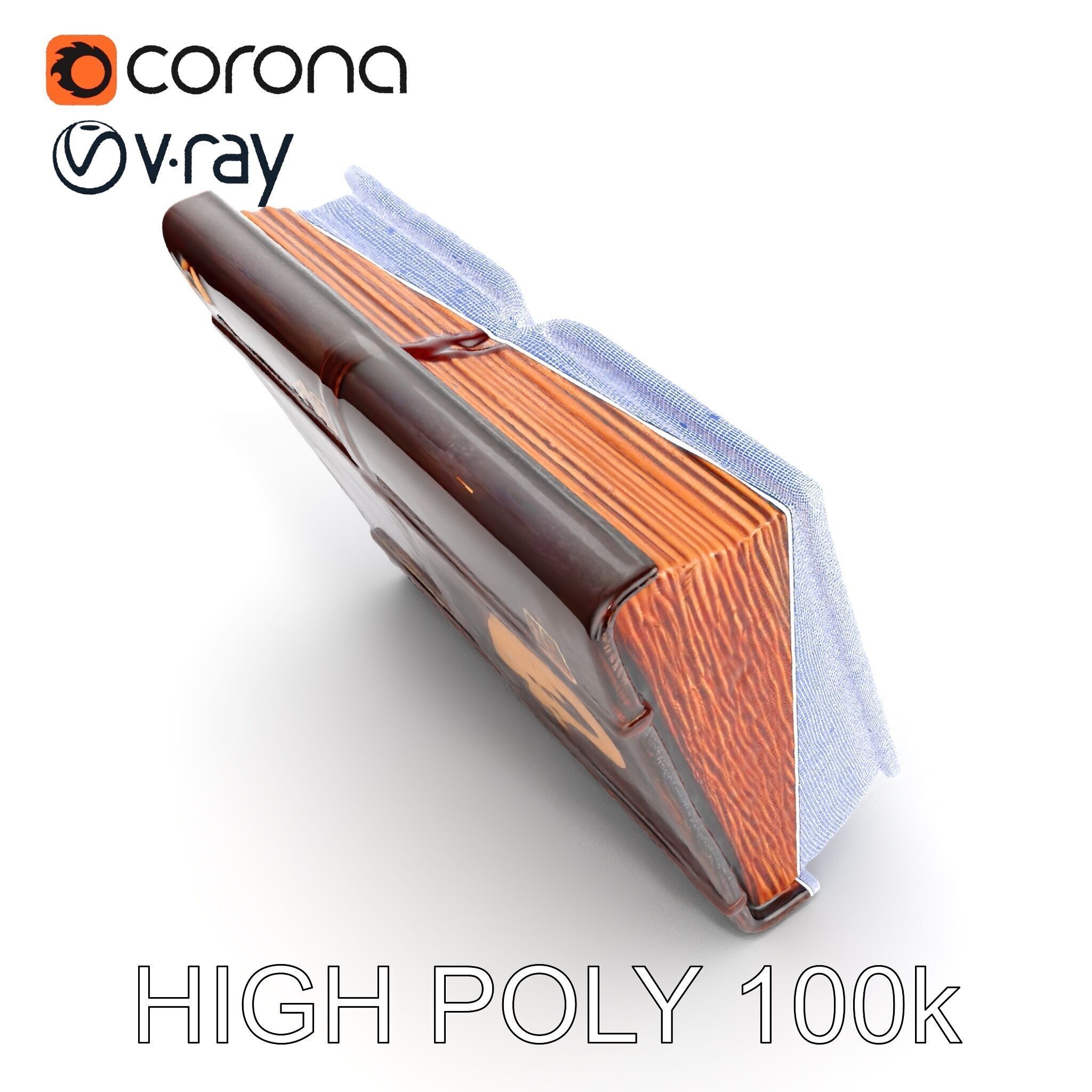 Ancient Grimoire D Model Pack Low-poly 3D model_27