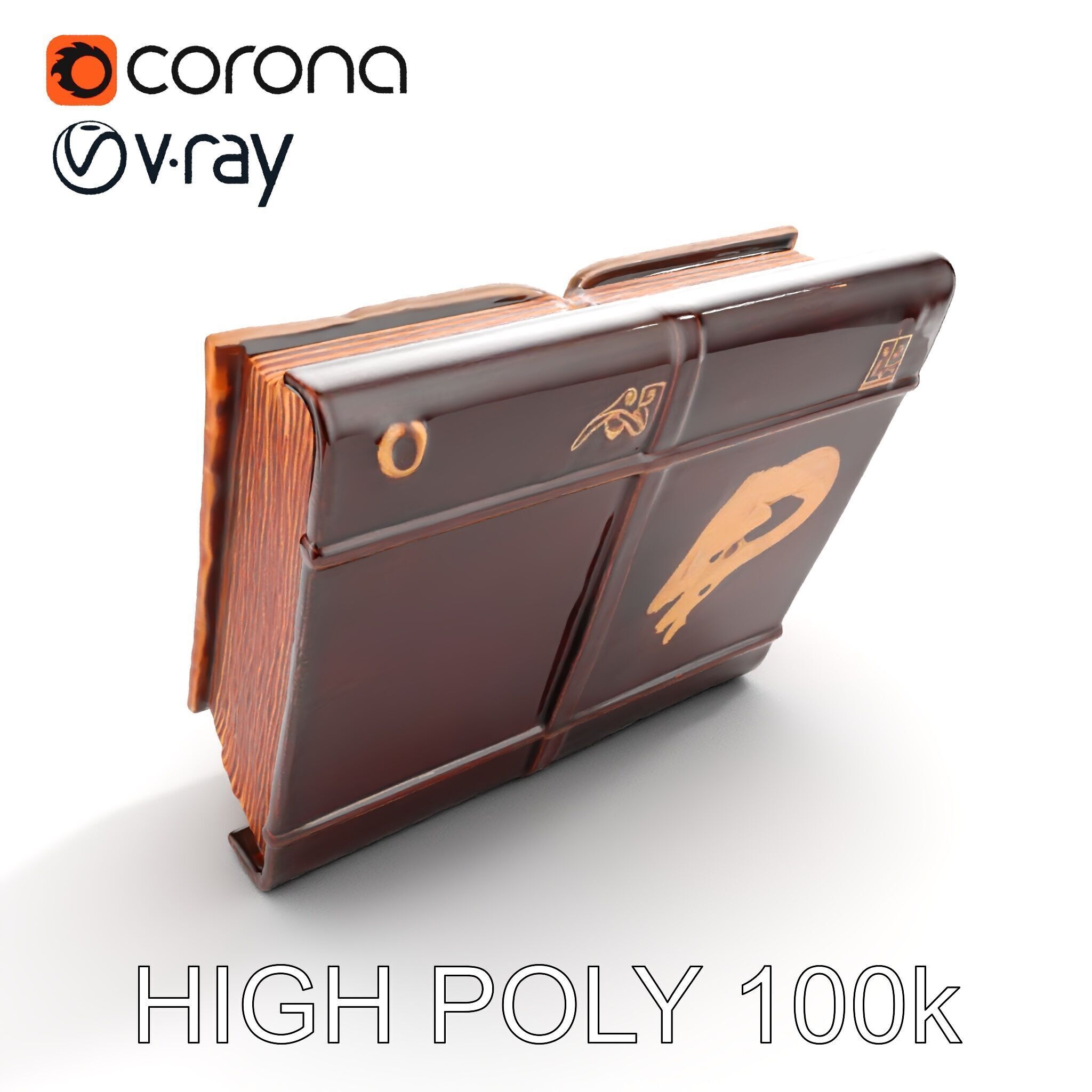 Ancient Grimoire D Model Pack Low-poly 3D model_11