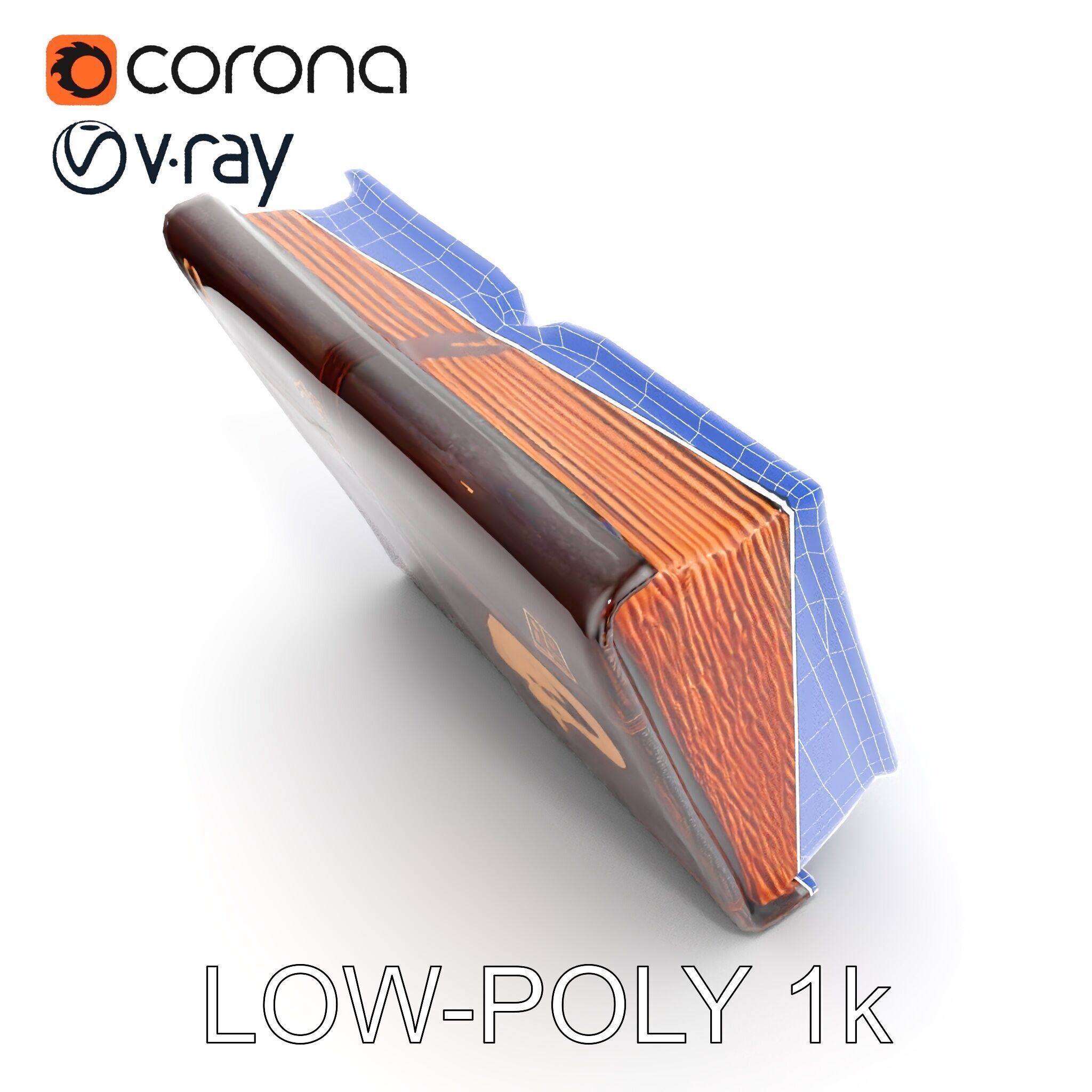 Ancient Grimoire D Model Pack Low-poly 3D model_17