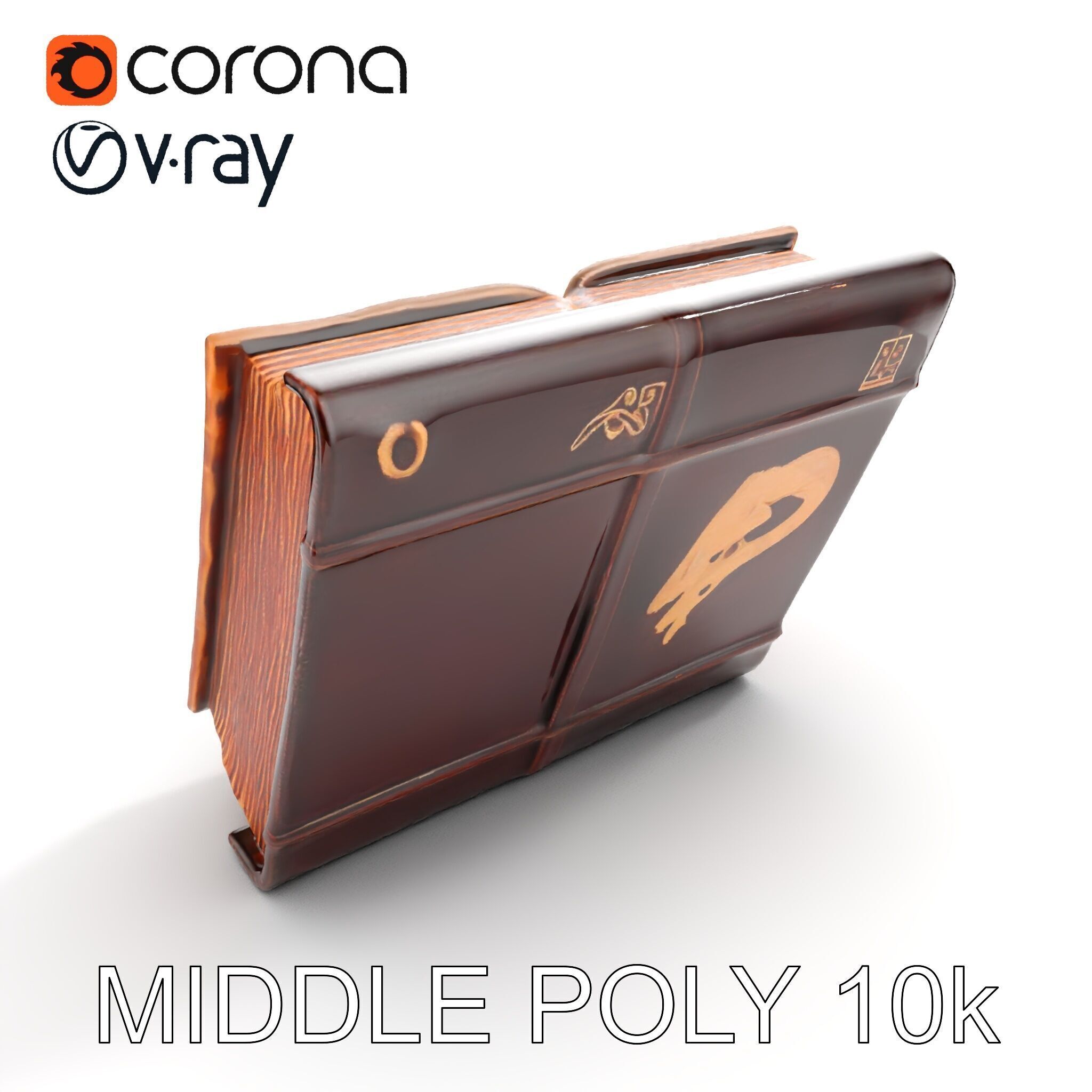 Ancient Grimoire D Model Pack Low-poly 3D model_12