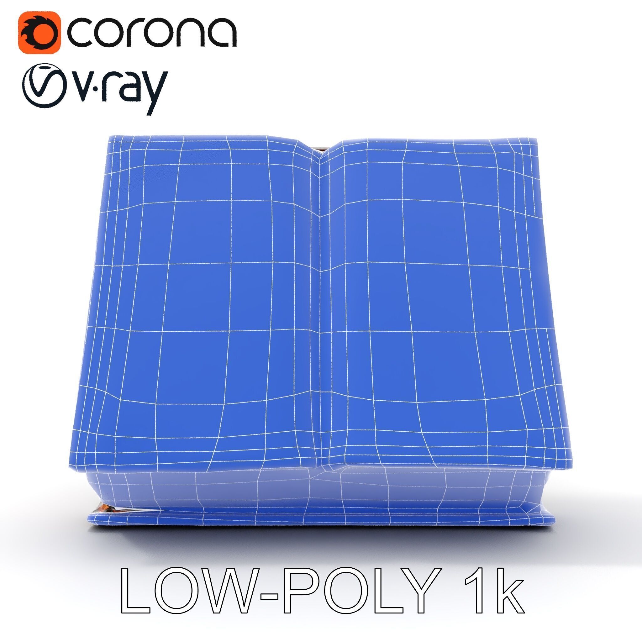 Ancient Grimoire D Model Pack Low-poly 3D model_10