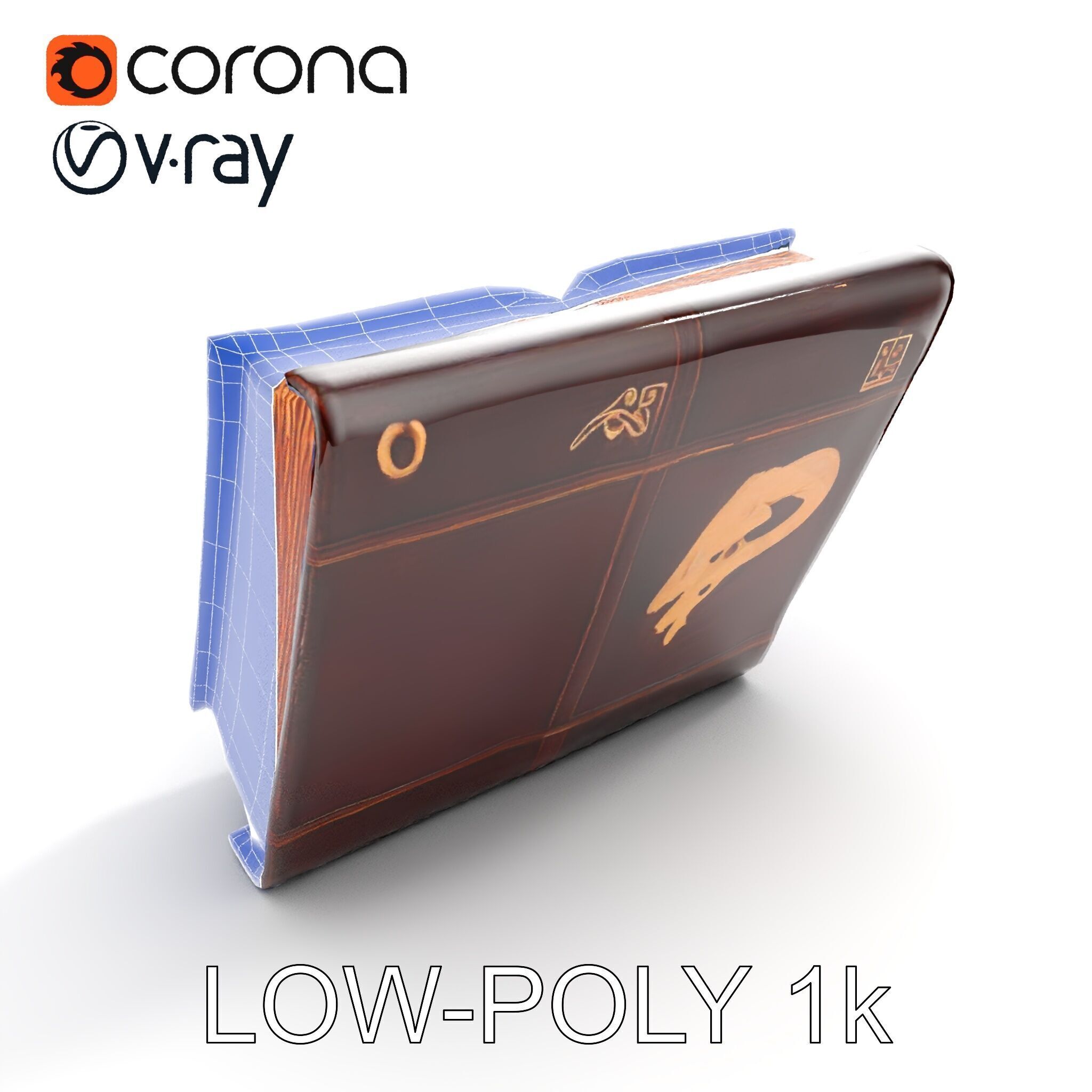 Ancient Grimoire D Model Pack Low-poly 3D model_20