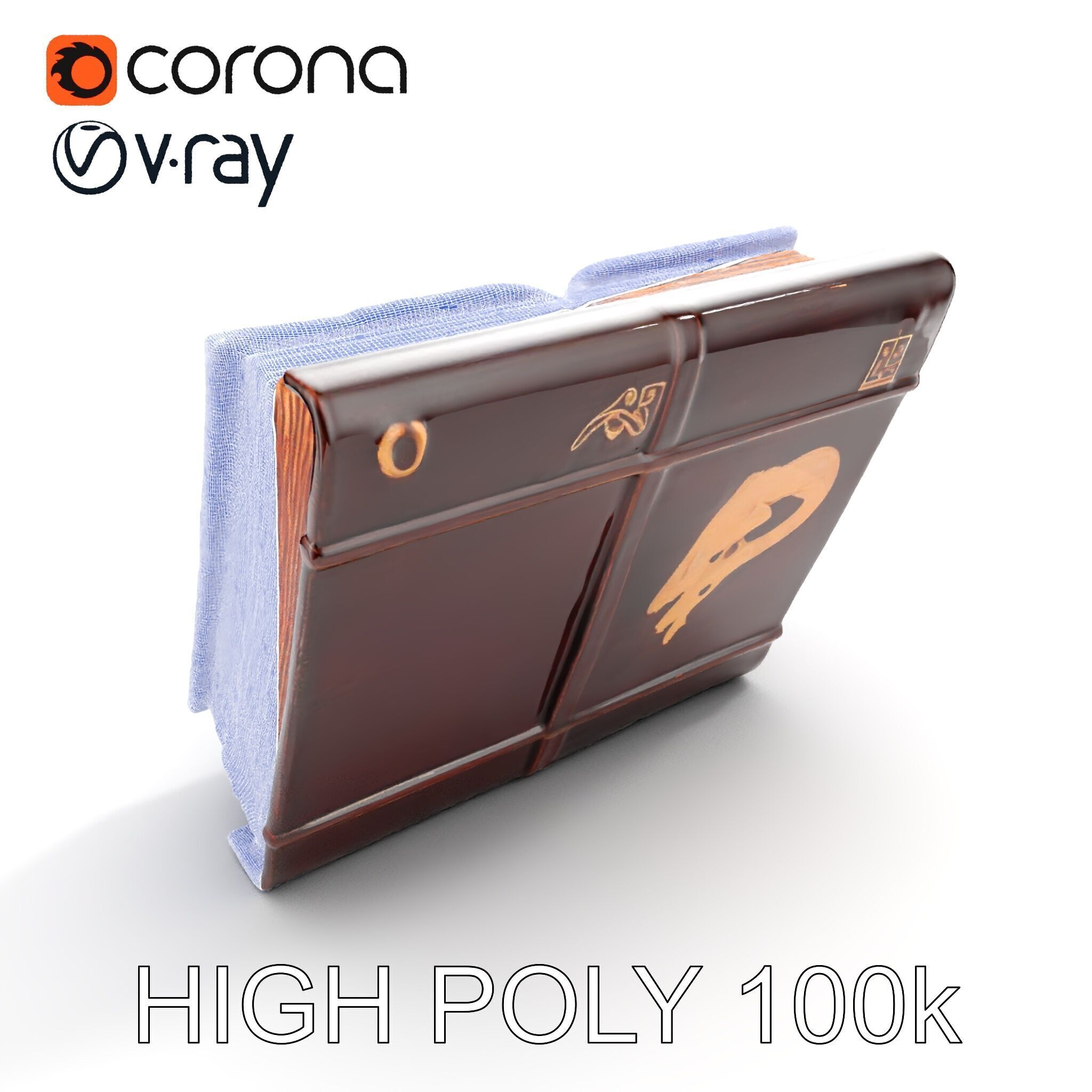 Ancient Grimoire D Model Pack Low-poly 3D model_24