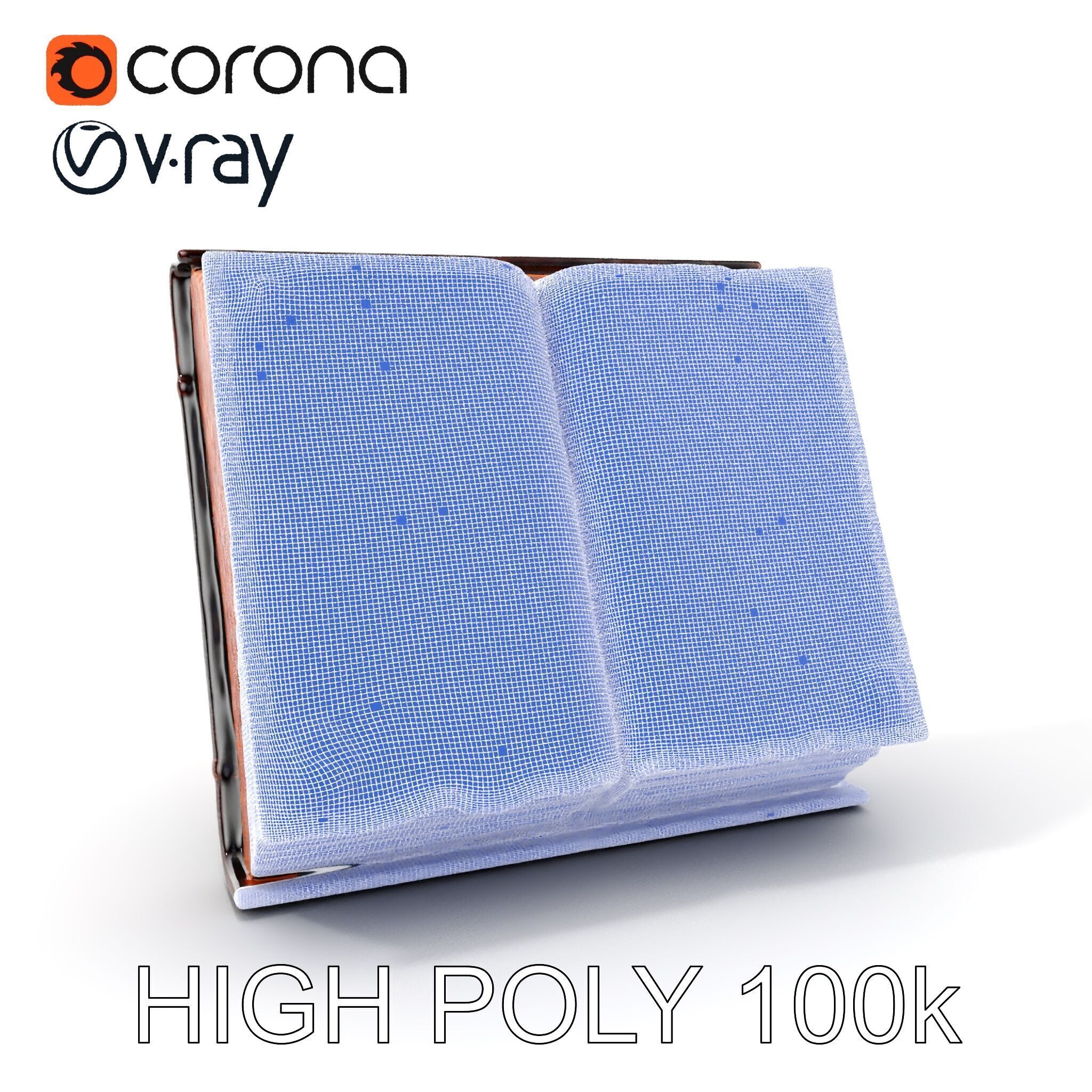 Ancient Grimoire D Model Pack Low-poly 3D model_5