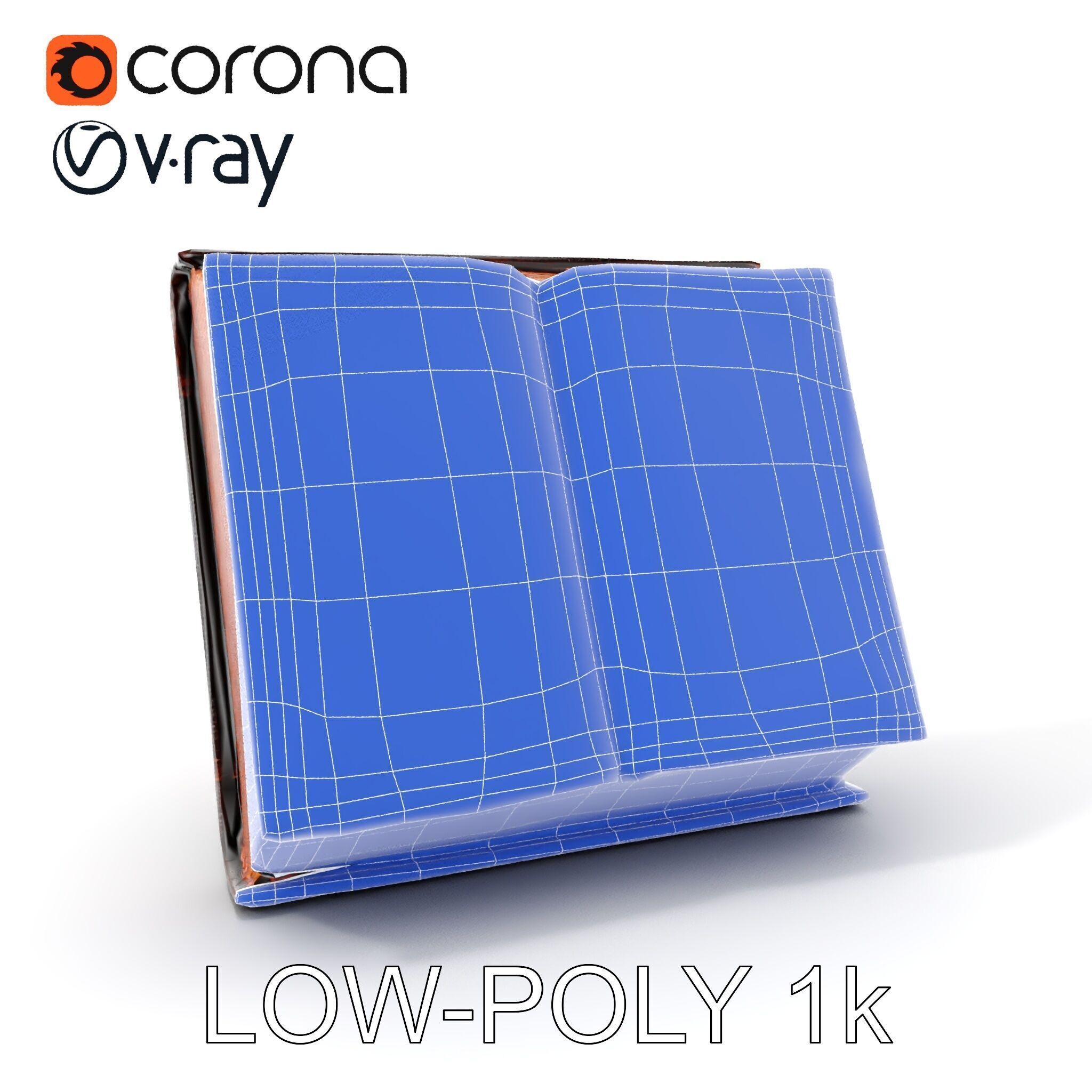 Ancient Grimoire D Model Pack Low-poly 3D model_32