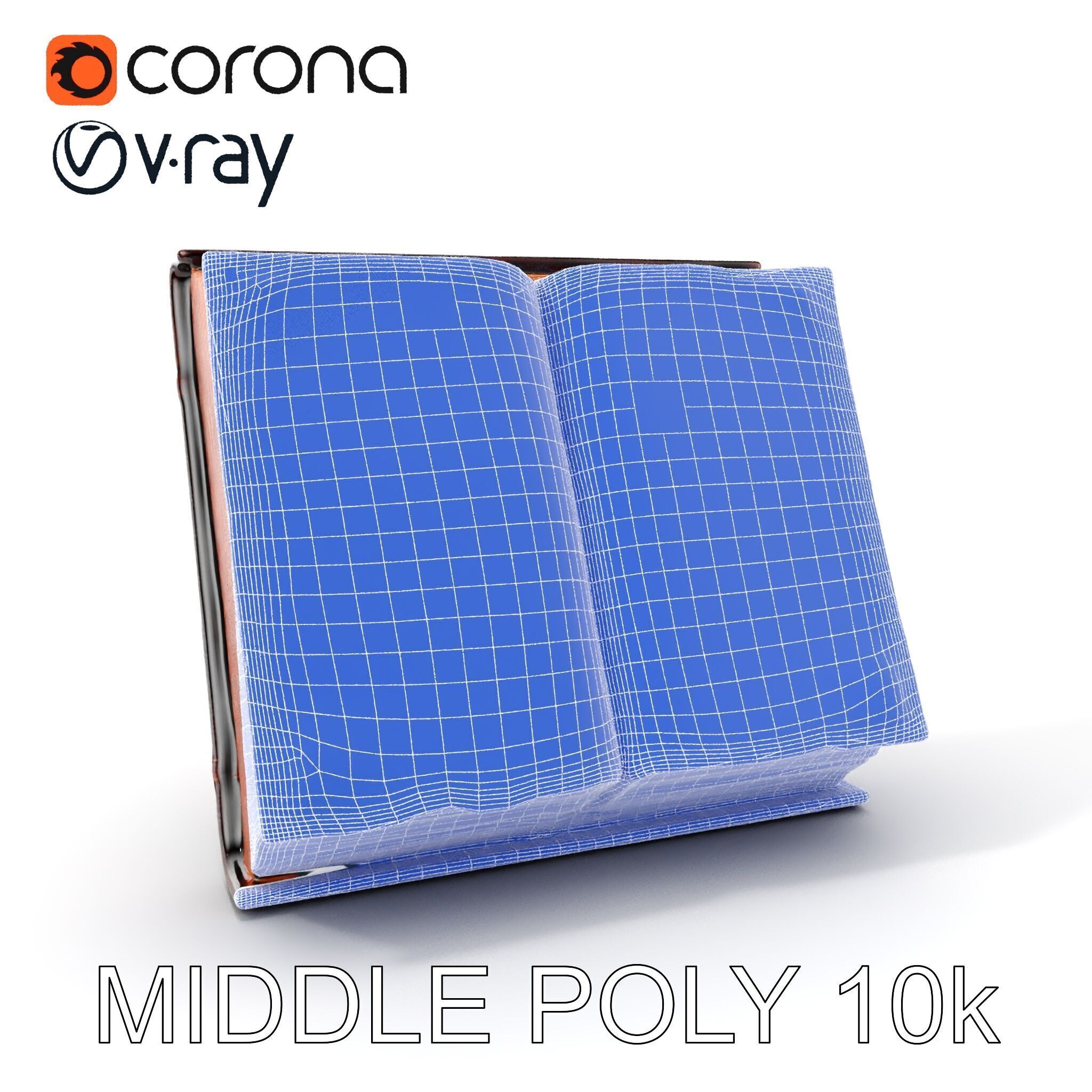 Ancient Grimoire D Model Pack Low-poly 3D model_22