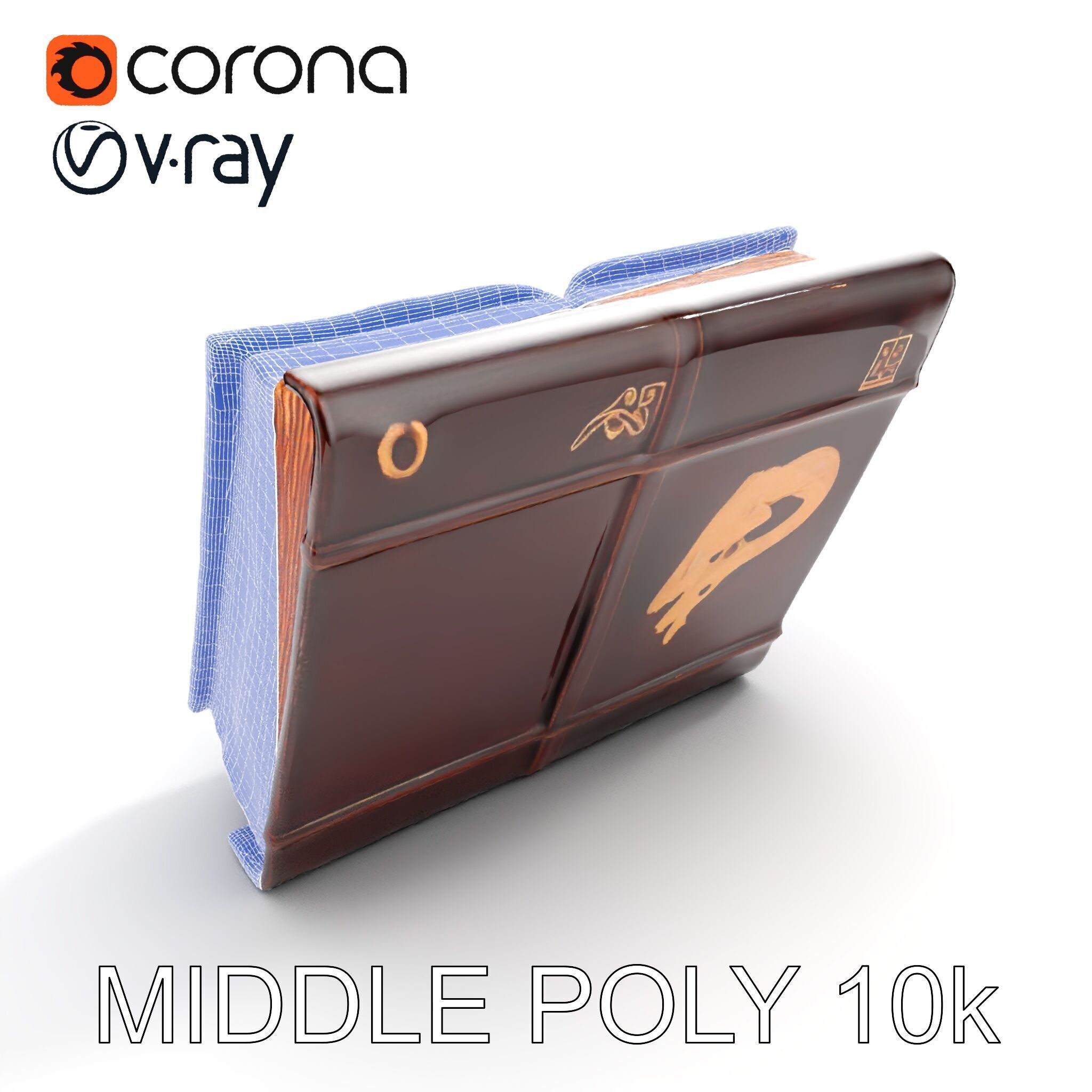 Ancient Grimoire D Model Pack Low-poly 3D model_19