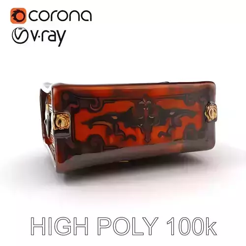 Ornate Antique Book Model Pack for Interactive Environments Low-poly 3D model