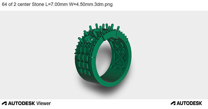 Cascade Triple Stone Ring 3D print model