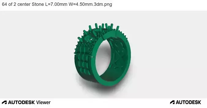 Cascade Triple Stone Ring 3D print model