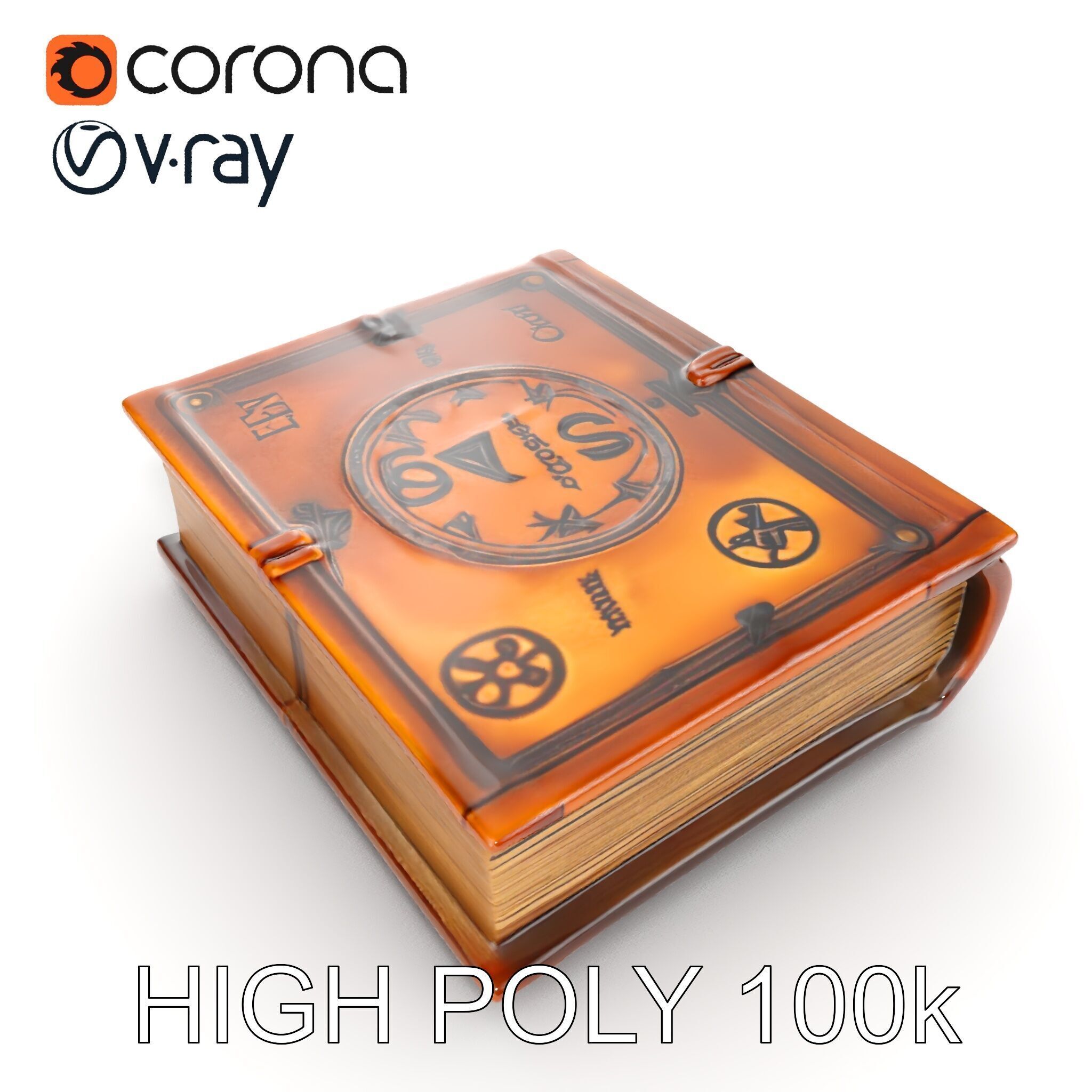 Ancient Spellbook D Model Pack Low-poly 3D model_13