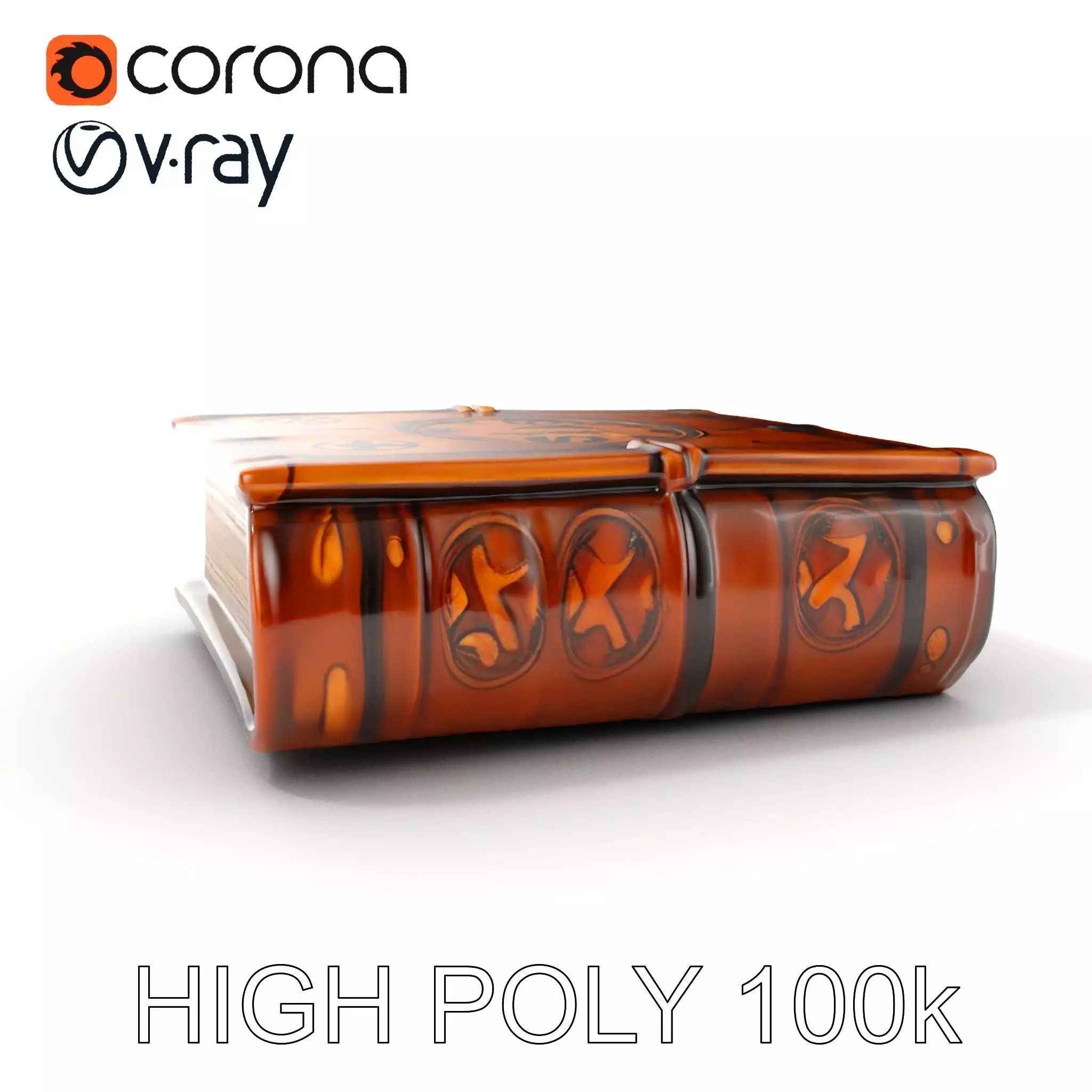 Ancient Spellbook D Model Pack Low-poly 3D model_0