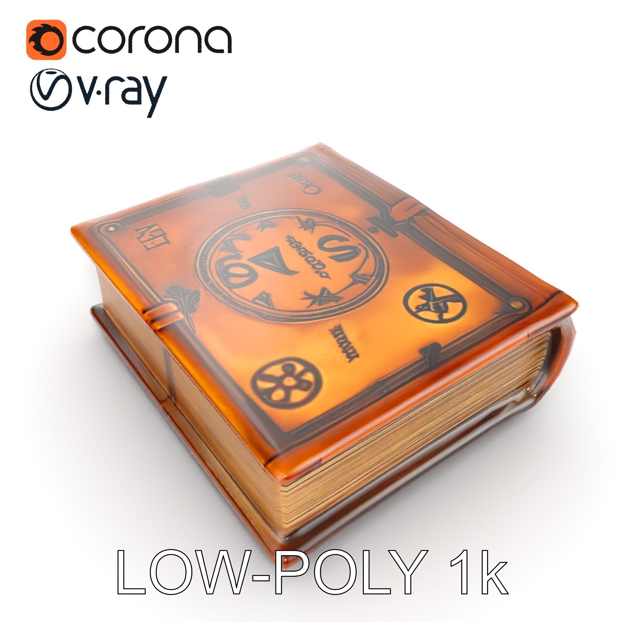 Ancient Spellbook D Model Pack Low-poly 3D model_9