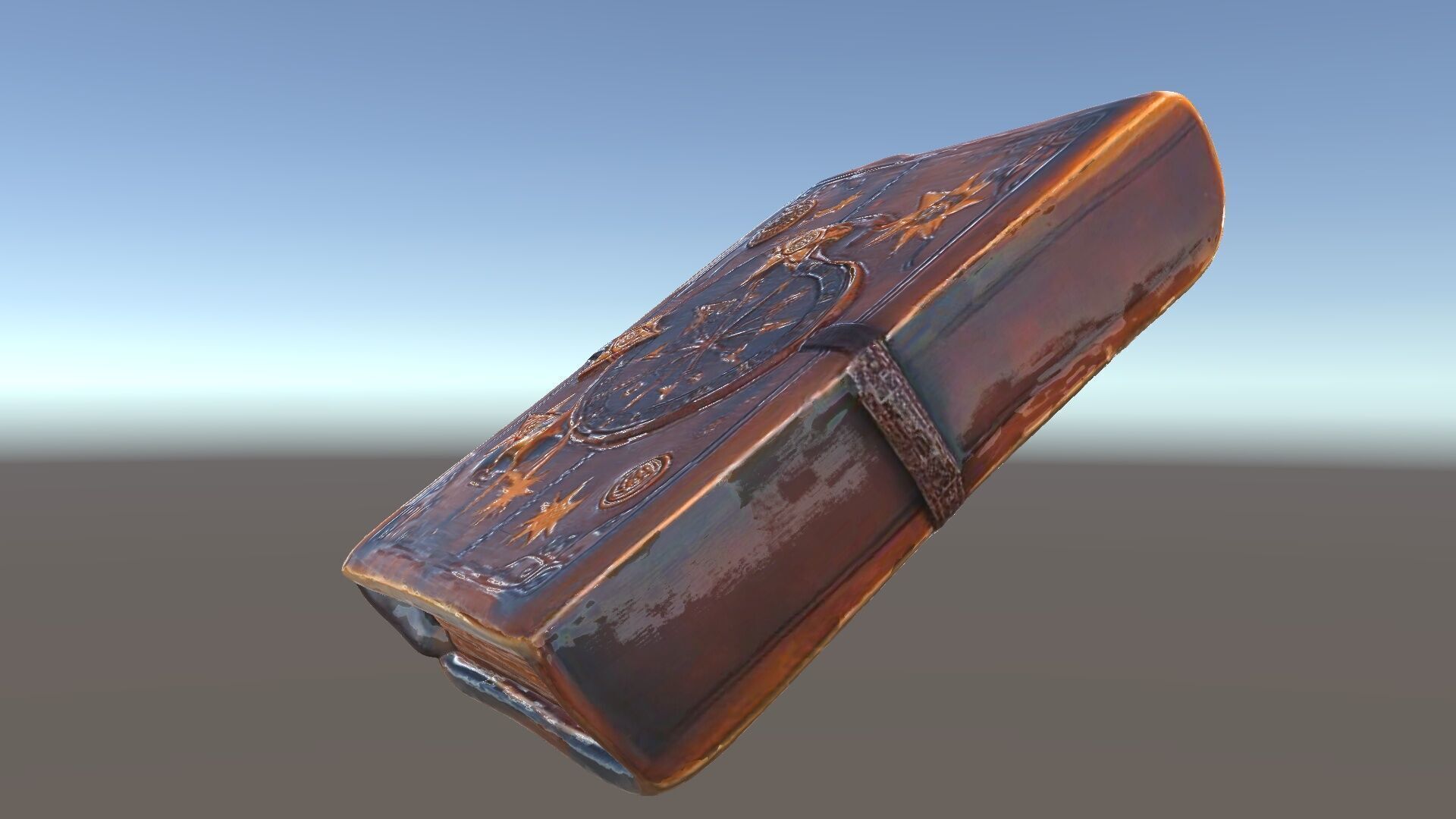 Vintage Compass Leather Notebook D Model Pack Low-poly 3D model_34