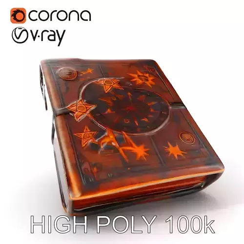 Vintage Compass Leather Notebook D Model Pack Low-poly 3D model