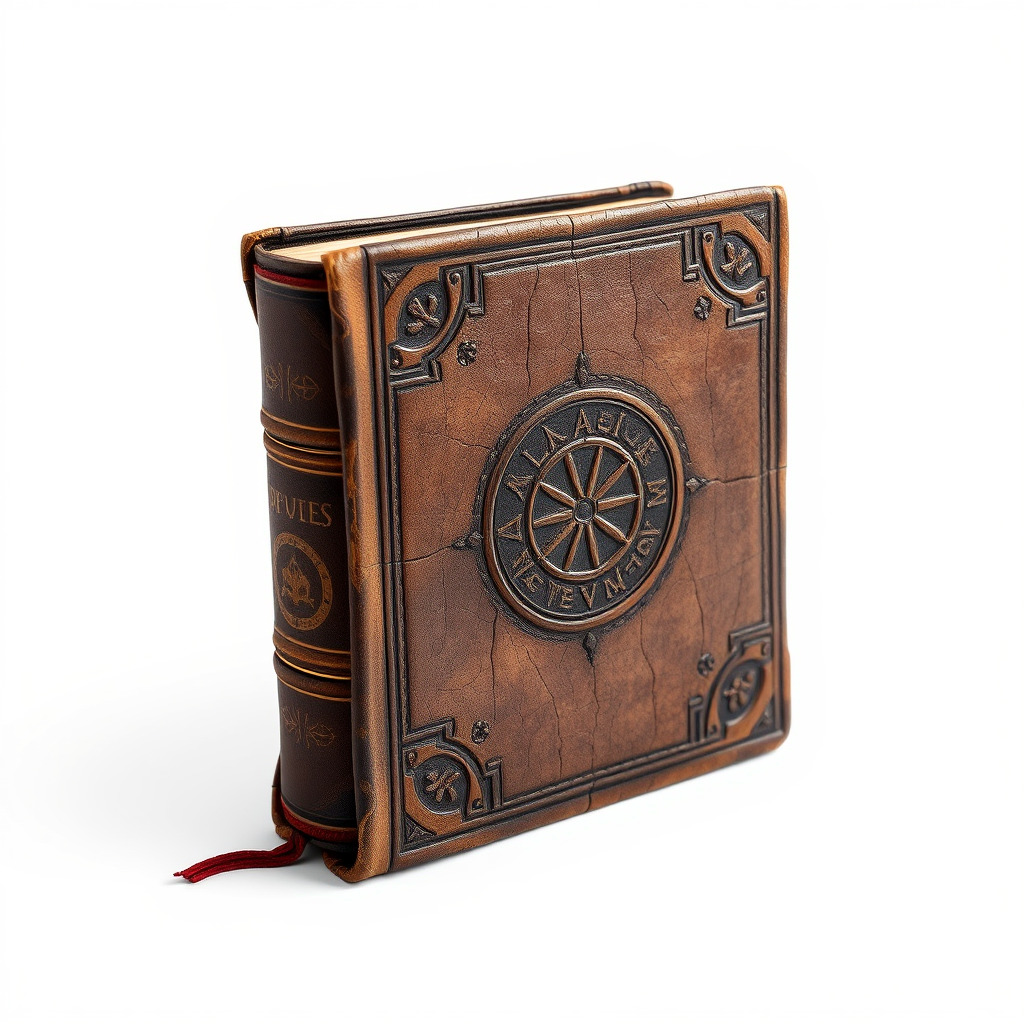 Ancient Leather Bound Book Model Pack Low-poly 3D model_3
