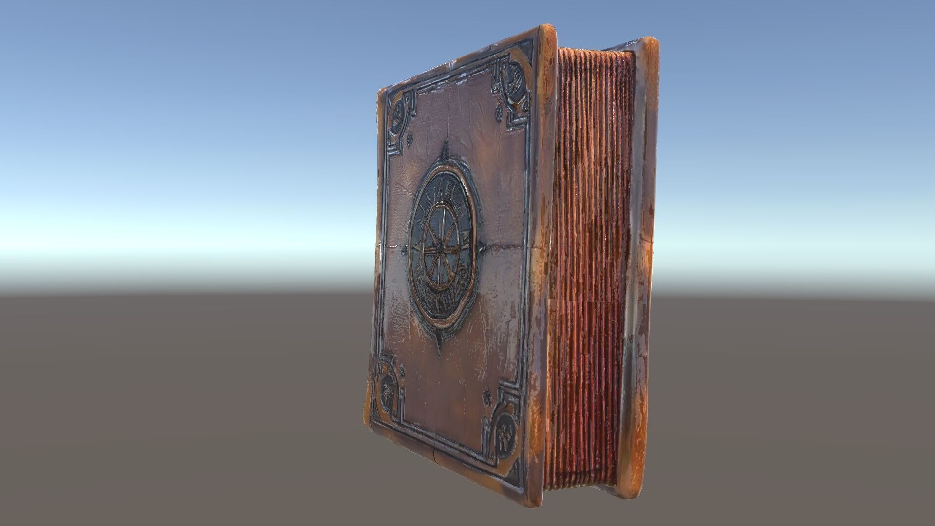 Ancient Leather Bound Book Model Pack Low-poly 3D model_35